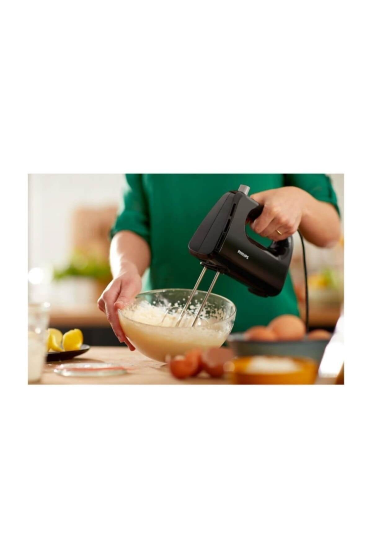 Philips-Daily Collection Mixer, 300W, 5 Speed Settings & Turbo, Ribbon Whisks & Dough Hooks, Hr3705/10 5