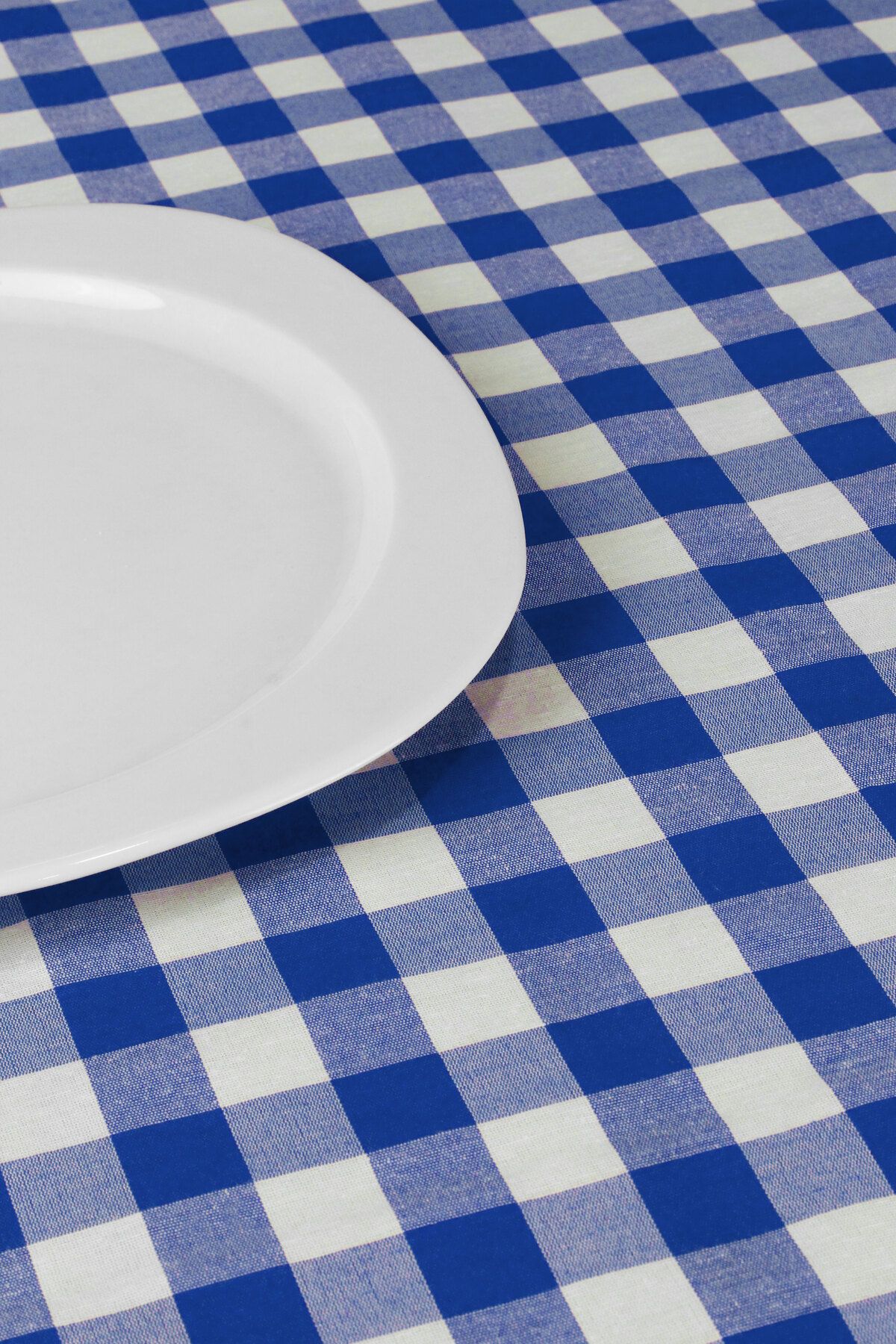 Soft Kare-Bommel Gingham Round Pompom Tablecloth Gingham Round 5