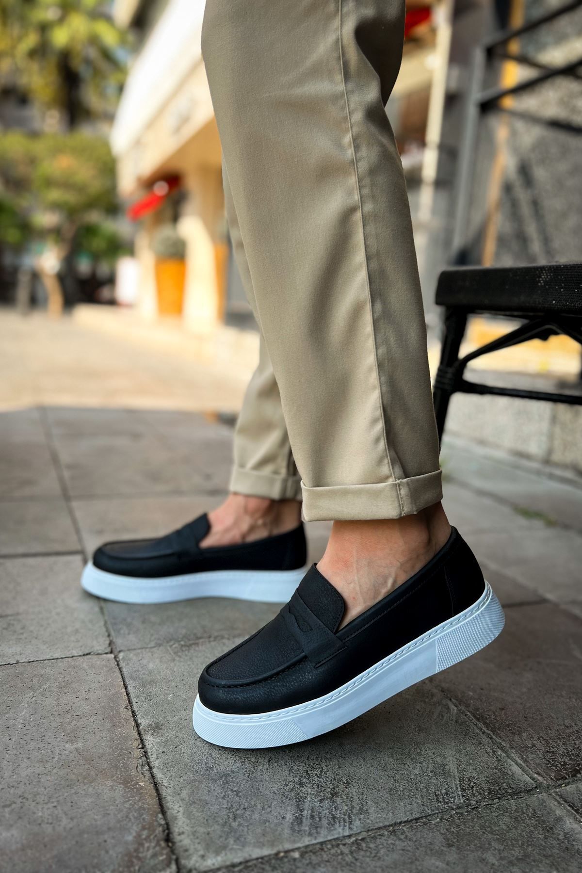BZ Moda-B421 Bandera - Pantofi casual pentru bărbați cu talpă ortopedică CBT negru 3