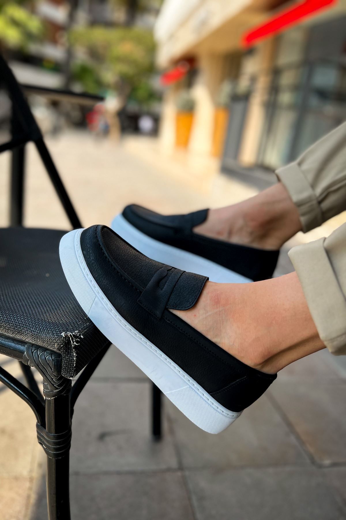 BZ Moda-B421 Bandera - Pantofi casual pentru bărbați cu talpă ortopedică CBT negru 4