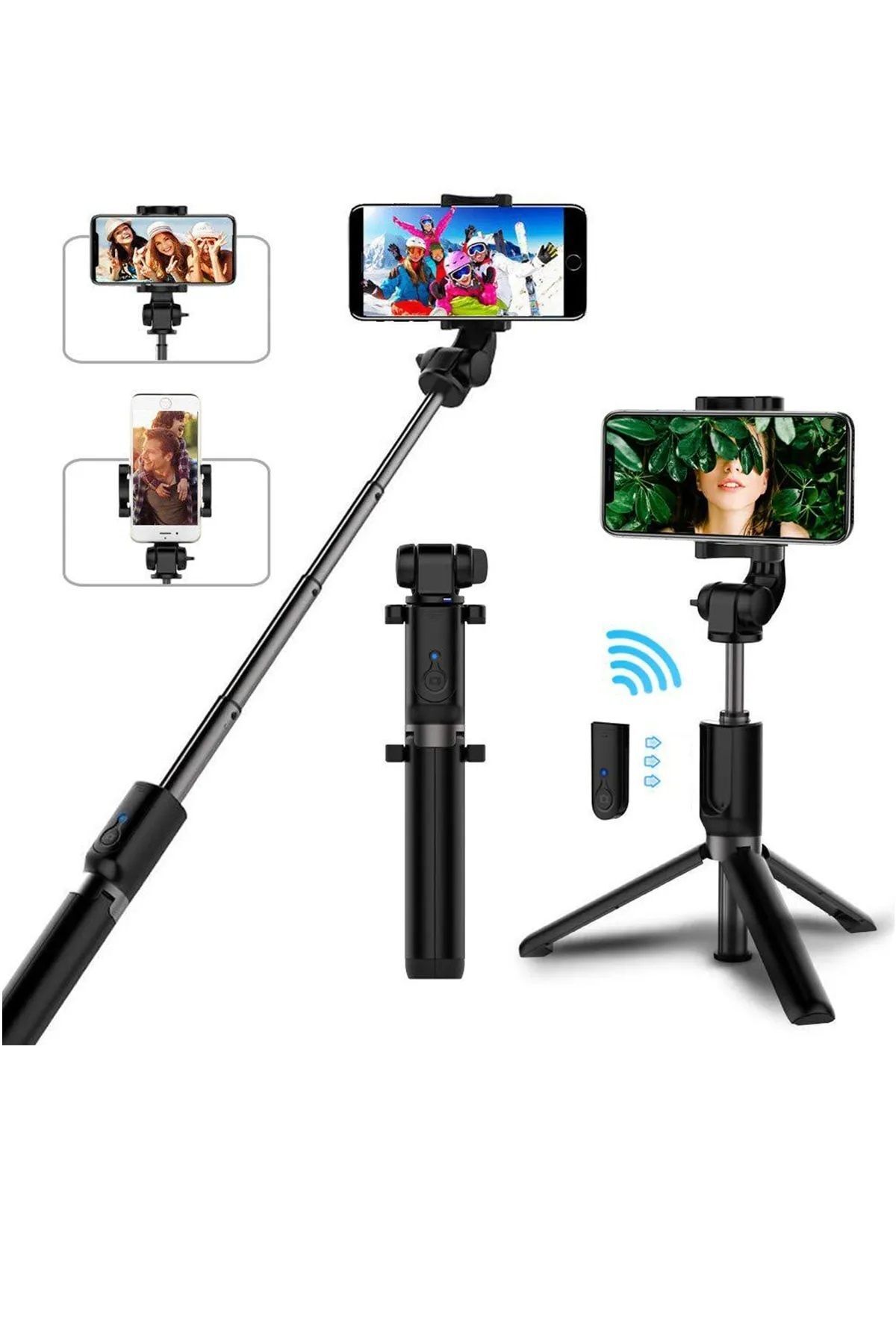 dual band-Black Tripod Selfie Stick - Remote Controlled, 2-in-1 Design 5