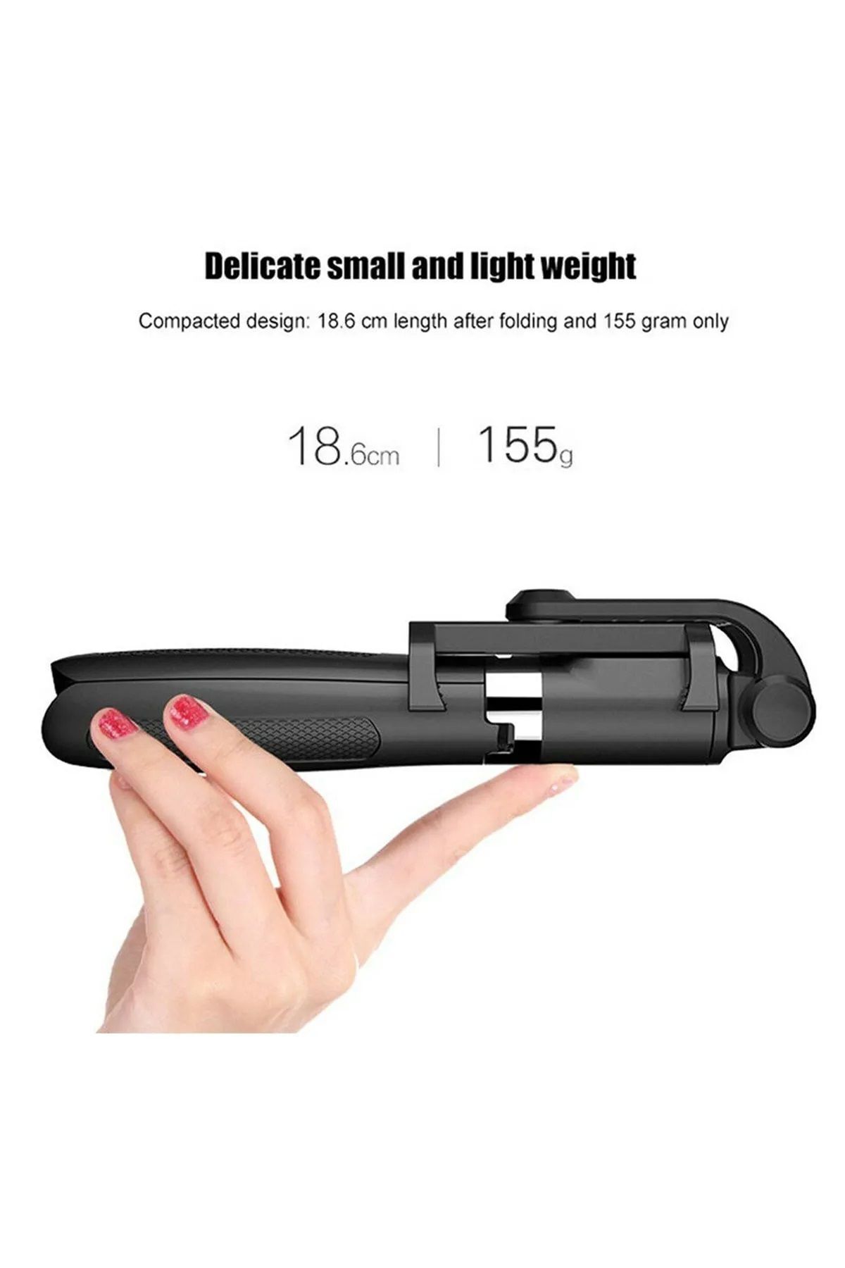 dual band-Black Tripod Selfie Stick - Remote Controlled, 2-in-1 Design 4
