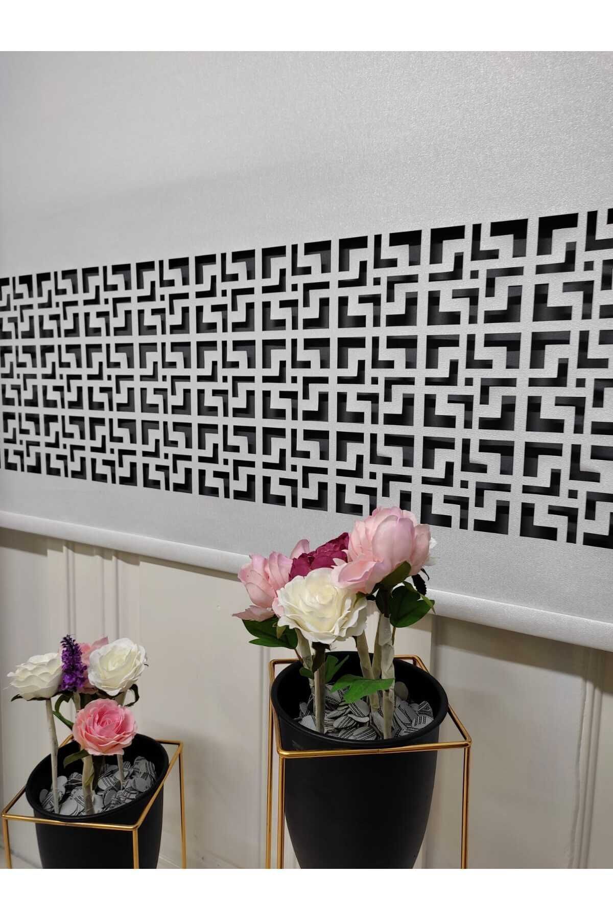 Laser Cut Roller Blind New Year Light Gray.