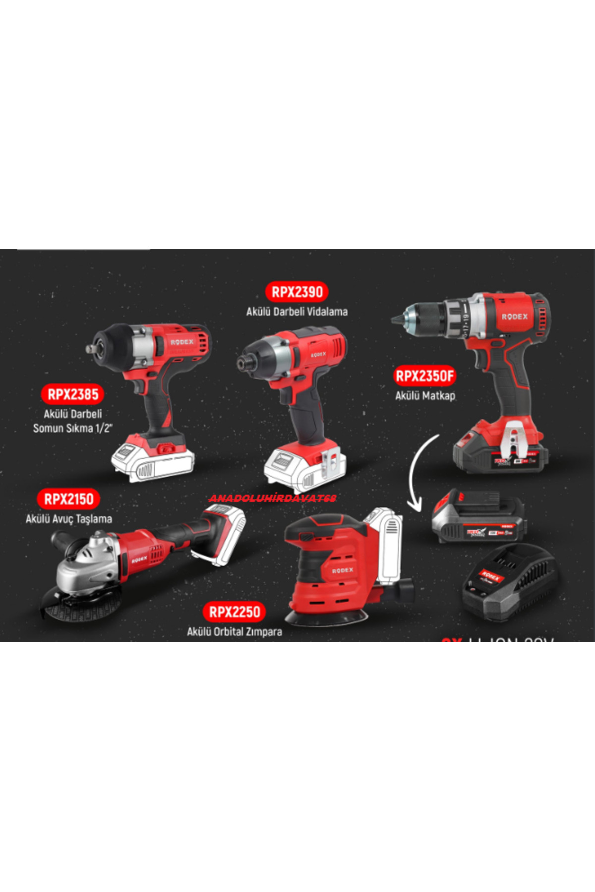 RDX PRO3 AKÜLÜ SET BİJON SÖKME MATKAP TAŞLAMA ZIMPARA AKÜLÜ MATKAP