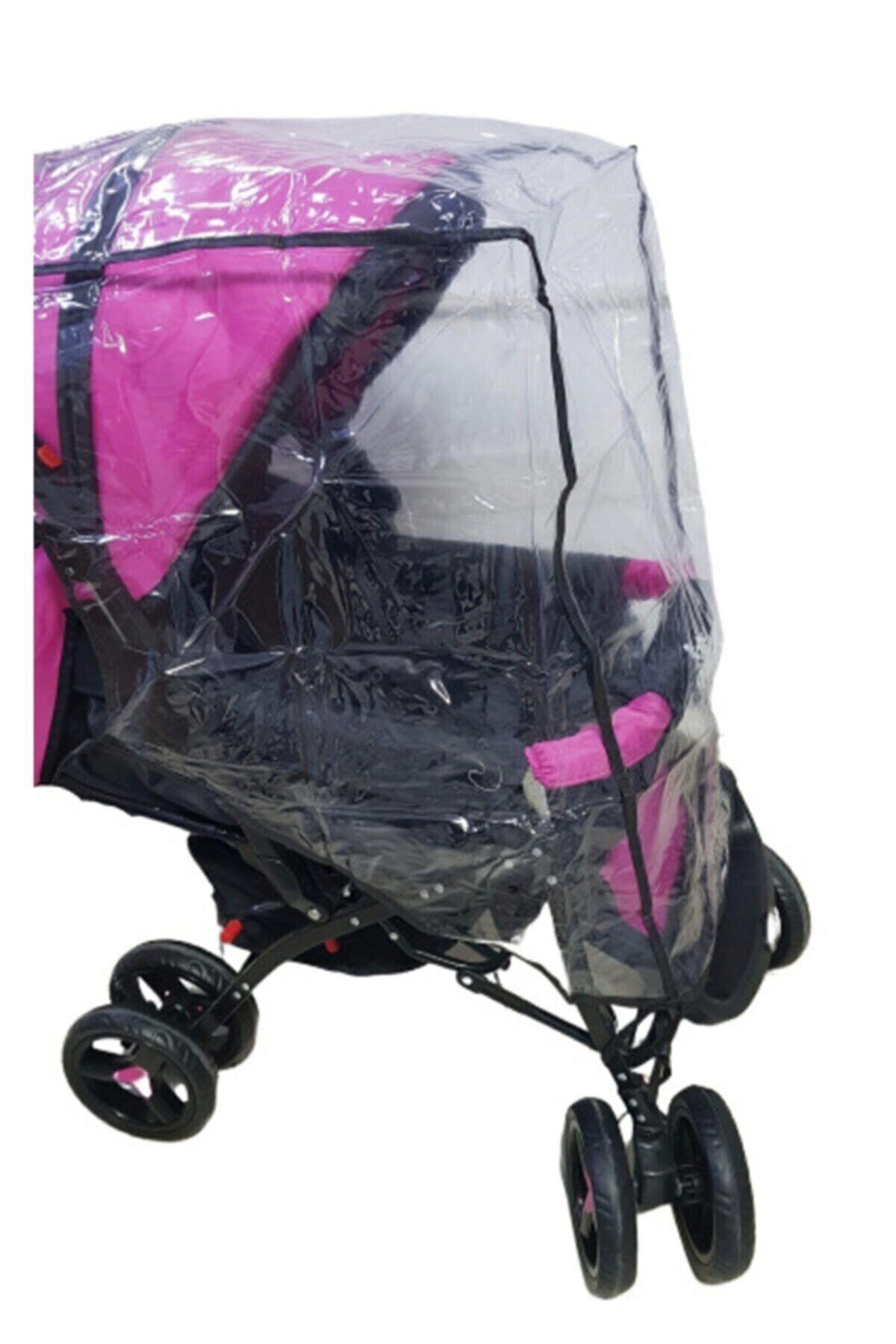 Genel Markalar Bebek Arabası Yağmurluğu, Fitalatsız Puset Yağmurluk, Standart Yağmurluk-kırmızı fotoğrafı 3 (önizleme)