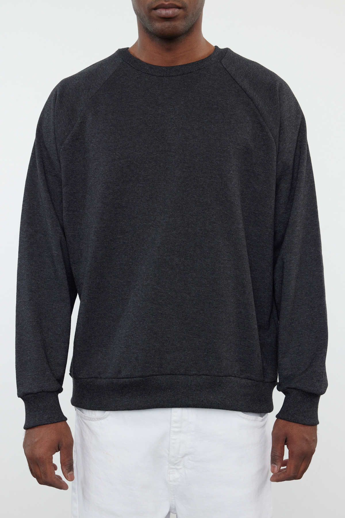 Trendyol Collection Antracytowy melanż Oversize/szeroki krój Polar/ciepła bluza z ramiączkami TMNAW23SW00190