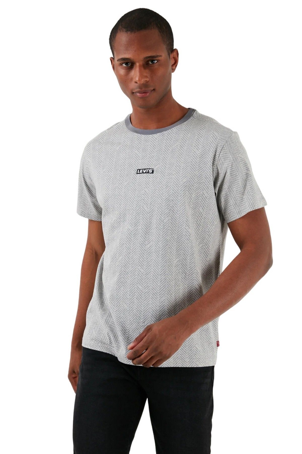 تی شرت خاکستری مردانه A7772 0002 اورجینال Levi's