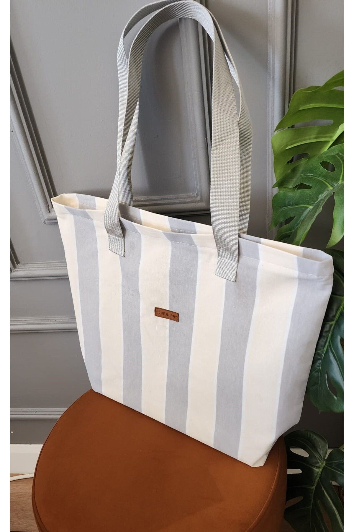 Radley london cannon street stripe canvas tote bag shop