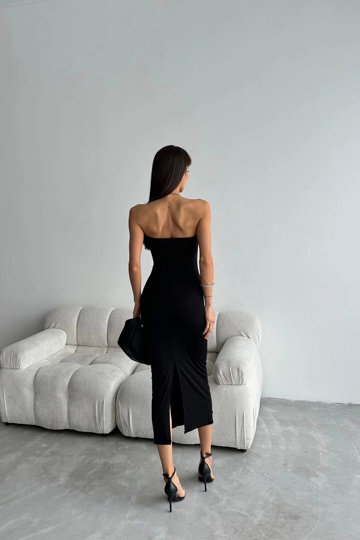 Eka-Woman's Black Strapless Dress 1018-0287 3
