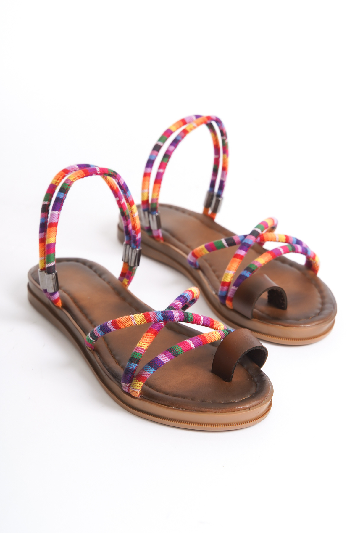 صندل زنانه قهوه ای Lively Stylish | Karla اورجینال - تصویر 2