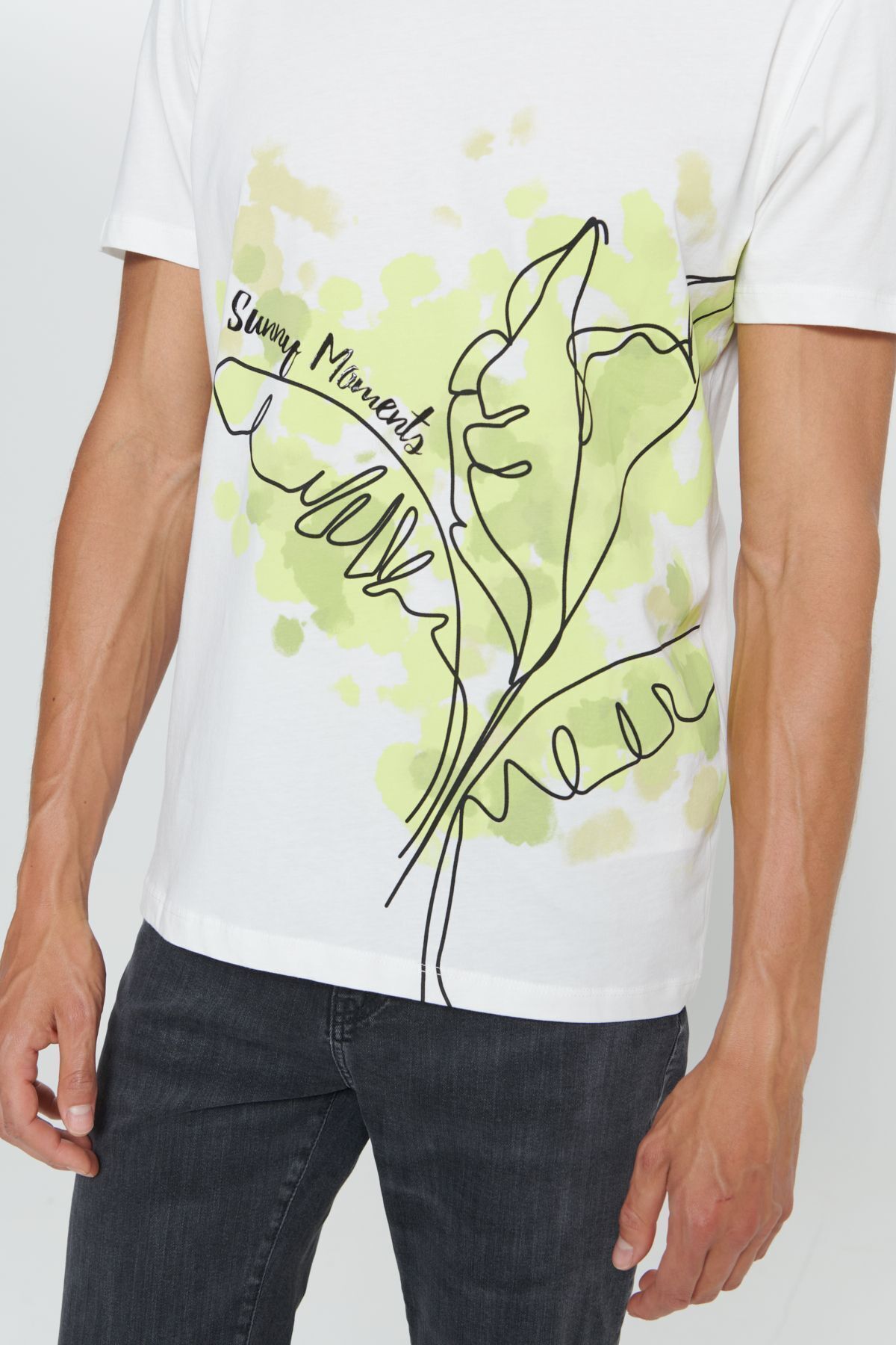 AC&Co / Altınyıldız Classics-Tricou pentru bărbați, alb, standard, cu croială normală, 100% bumbac, cu texturi moale, cu decolteu rotund 5