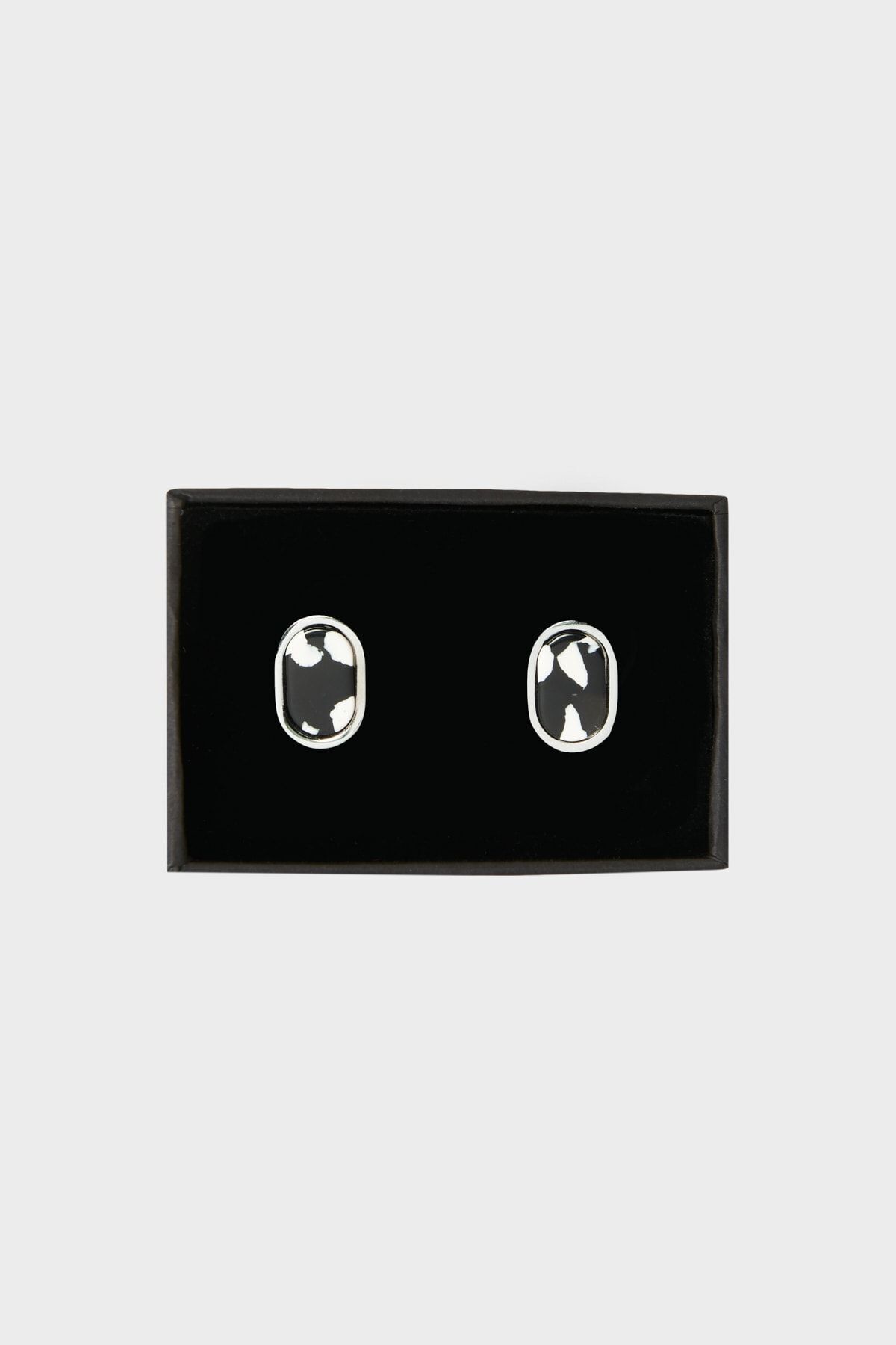 ALTINYILDIZ CLASSICS-Herren-Manschettenknopf aus schwarzgrauem Metall mit spezieller Geschenkbox 1