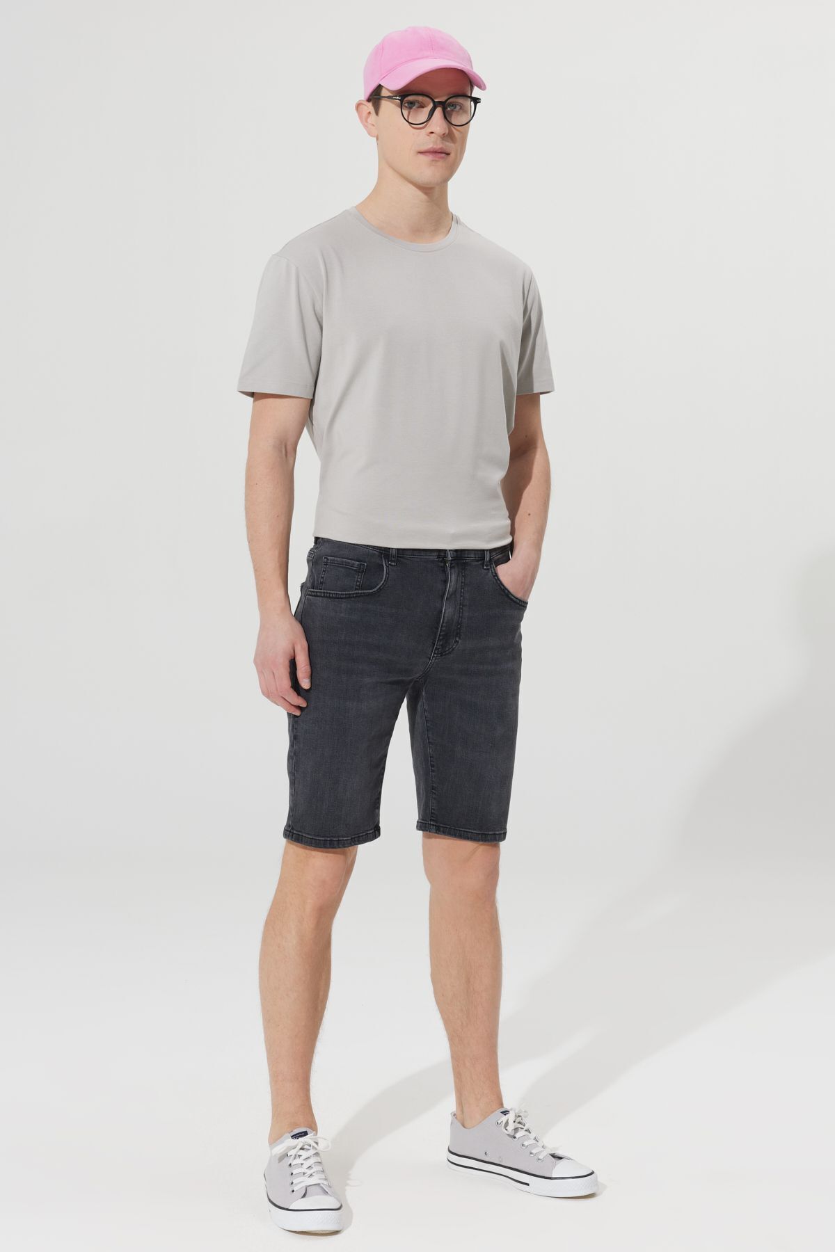 شورت و شلوارک مردانه خاکستری آلتین ییلدیز | 4A0223200009 اورجینال - تصویر 6