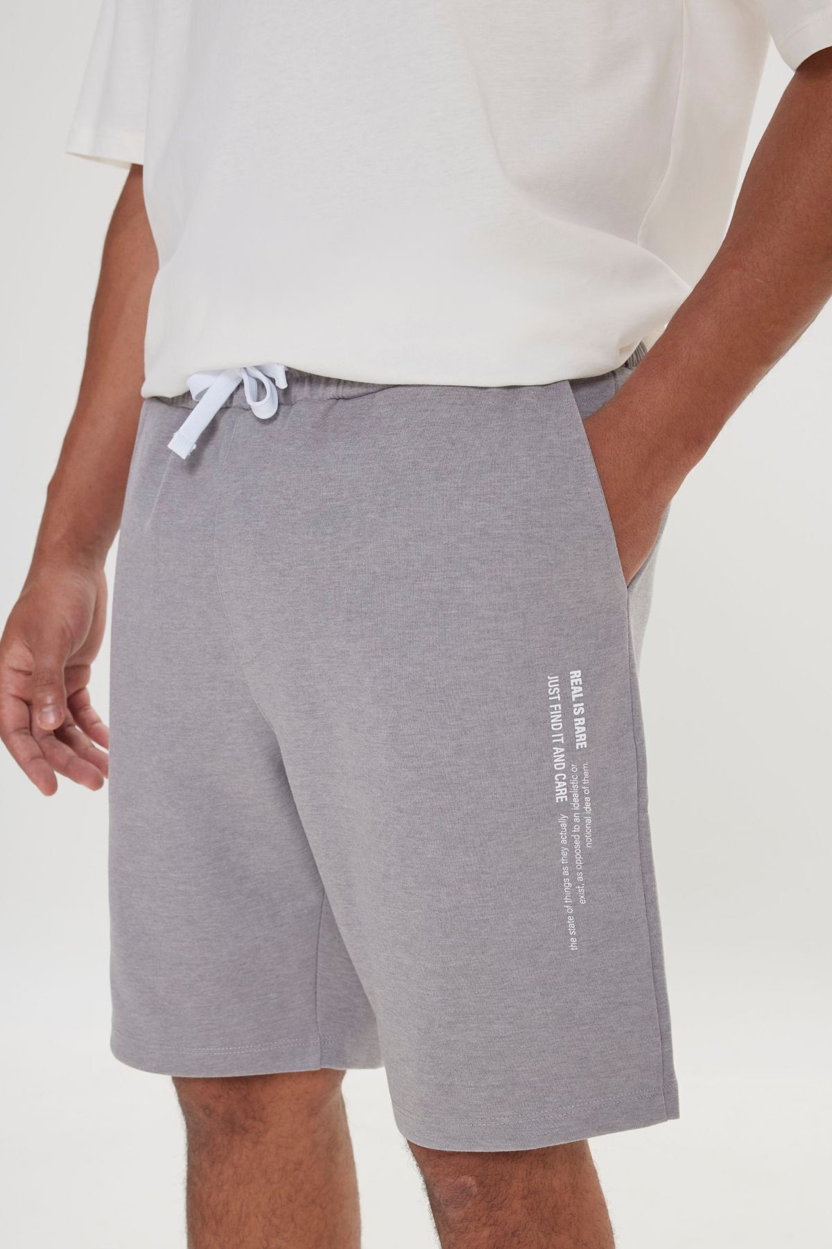 شورت و شلوارک مردانه خاکستری آلتین ییلدیز | 4A9523200208 اورجینال - تصویر 4