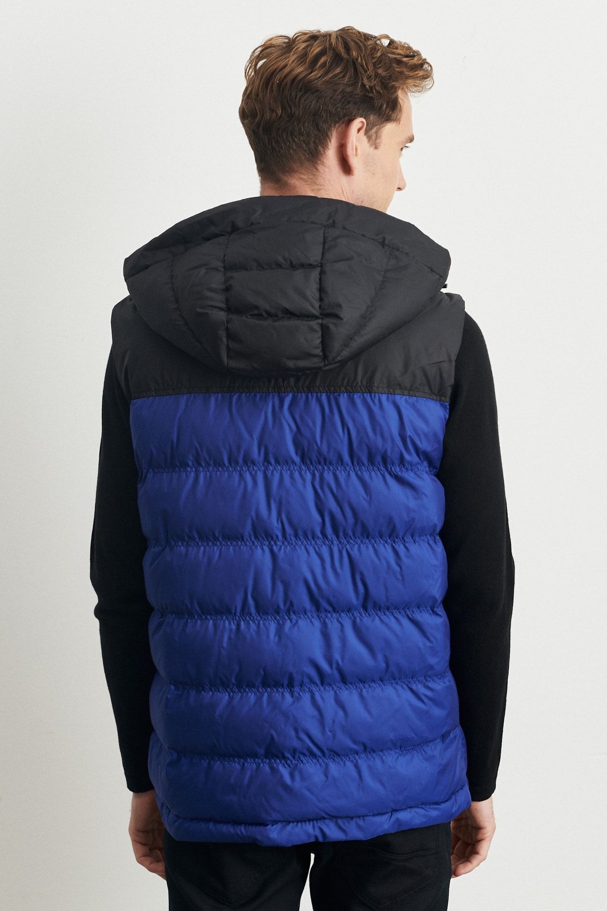 AC&Co / Altınyıldız Classics-Чоловічий жовтий надувний жилет Saks Standard Fit Regular Fit з капюшоном 5