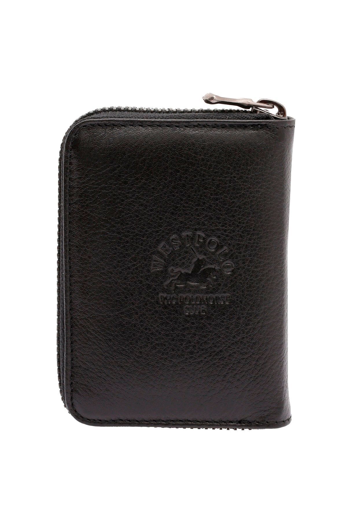 کیف پول مردانه و زنانه WEST POLO GENUAL چرمی یونیسکس ZIPPERED CARD Westpolo