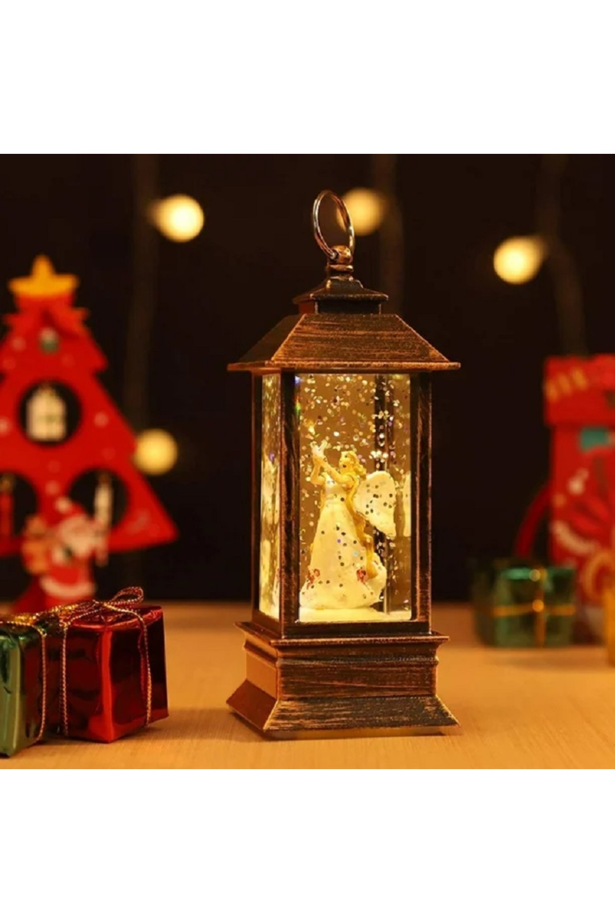SD WORKS Angel Christmas Lantern Hediyelik LED'li Melek Figürlü