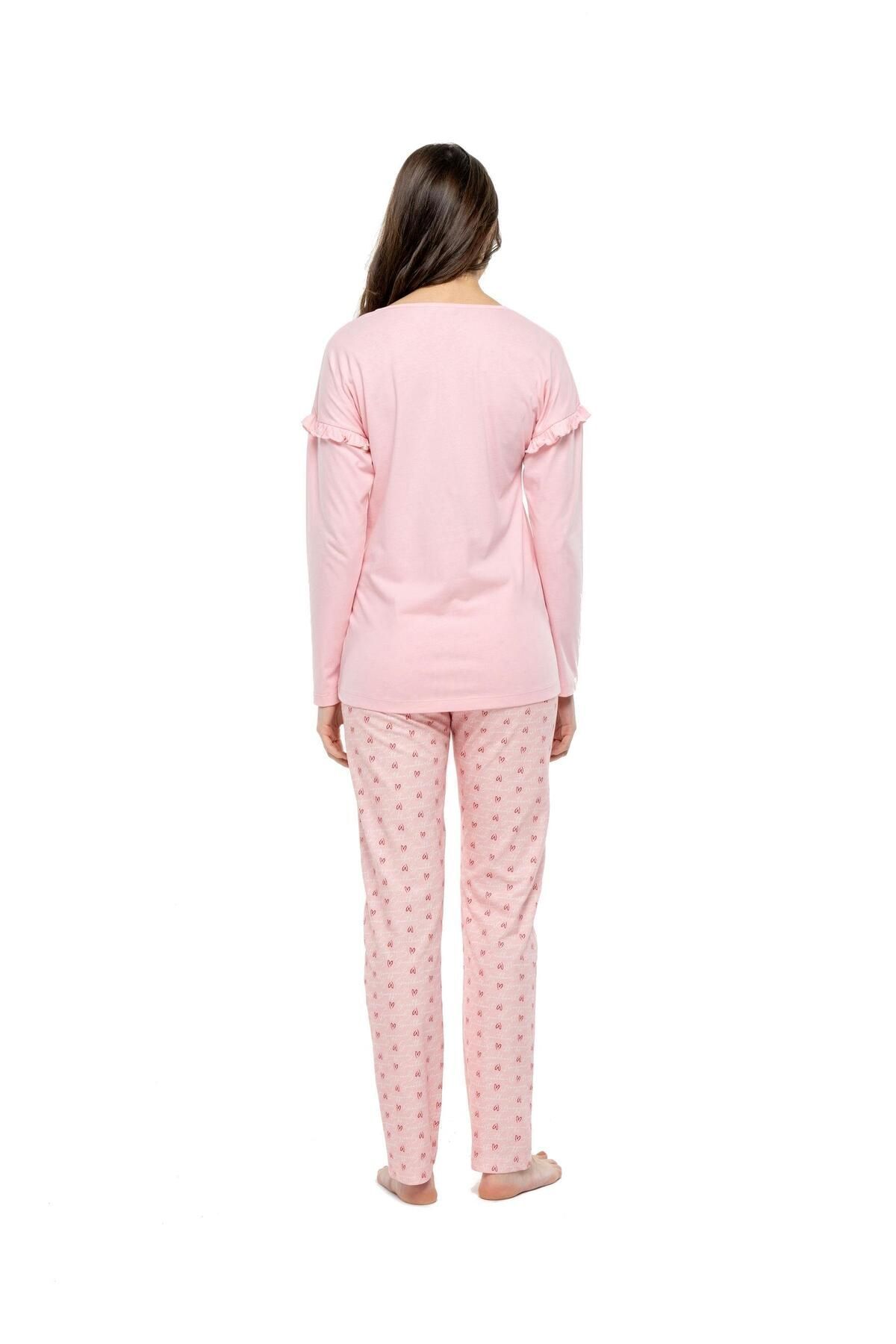 Mod Collection-Mod 3960 Frilly Sleeves Heart Pajamas Set 3