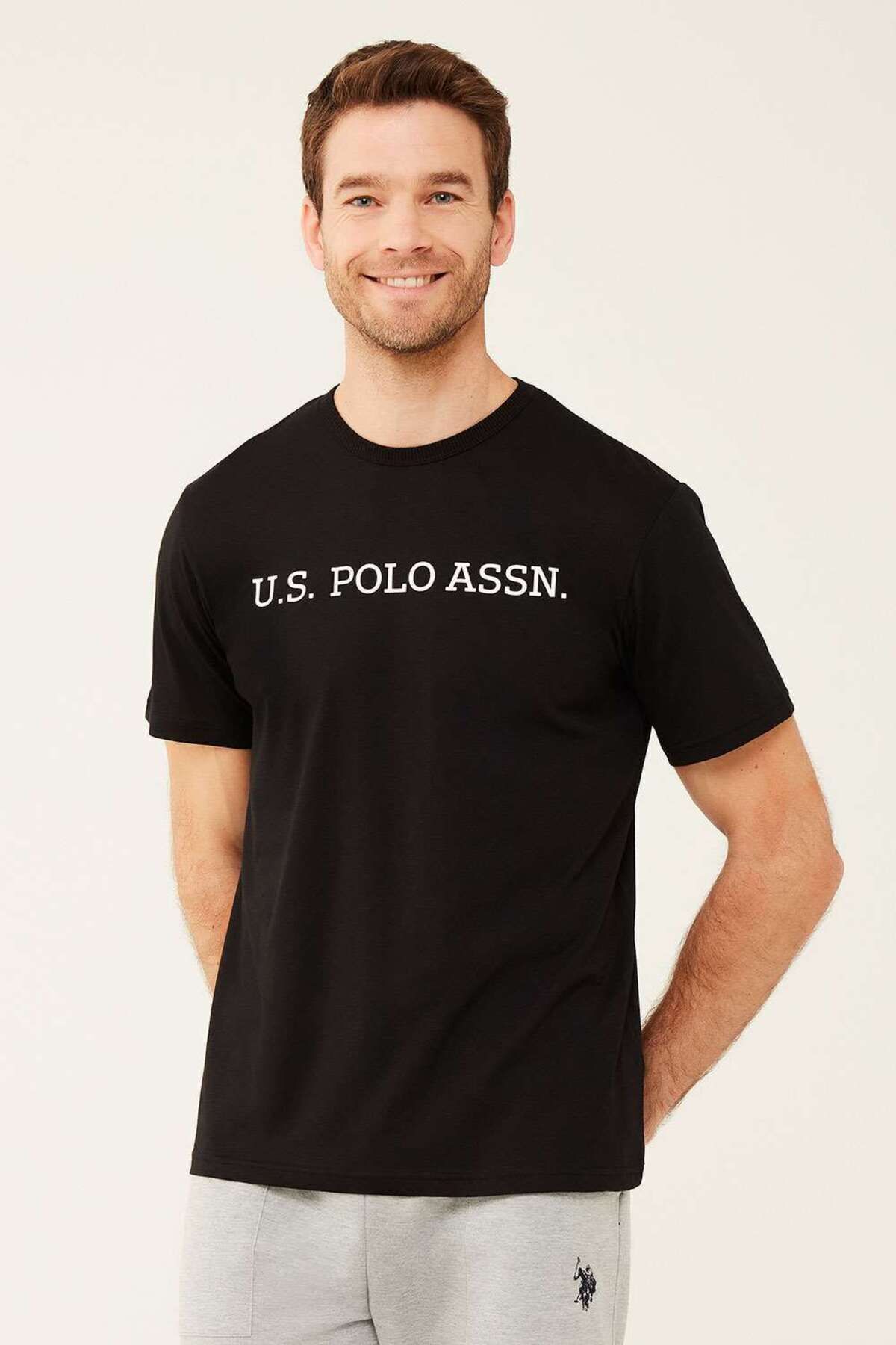 تی شرت آبی مردانه تیشرت یقه گرد سرمه ای U.S. Polo Assn.