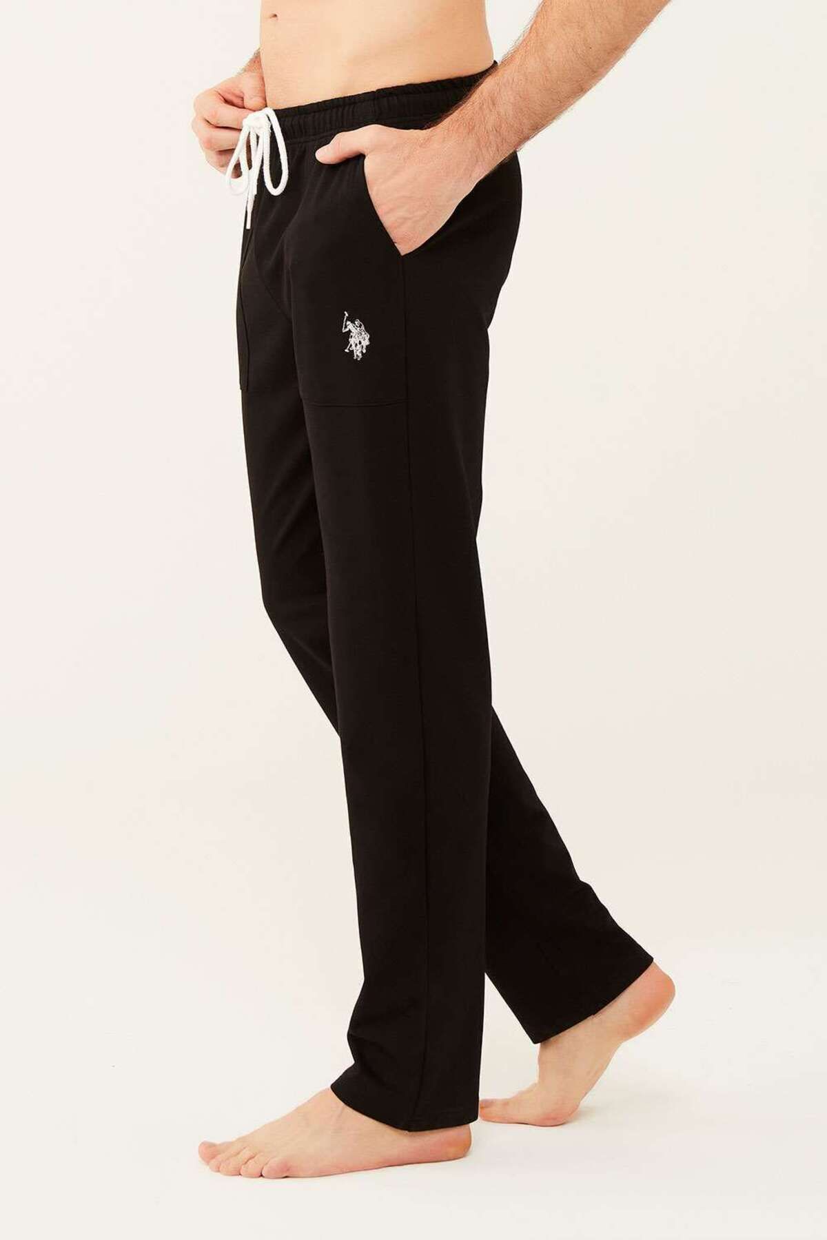 شلوار پیژامه مشکی مردانه لباس خواب اورجینال U.S. Polo Assn.