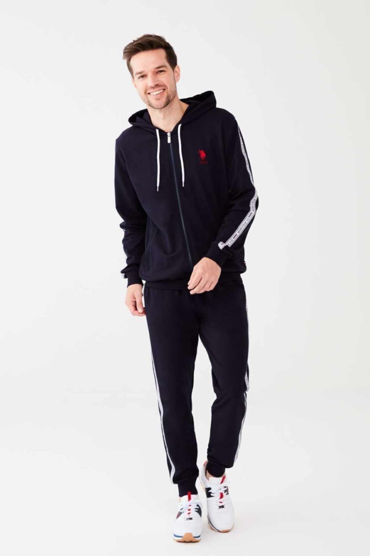 ست پیژامه آبی مردانه لباس خواب سرمه ای U.S. Polo Assn.