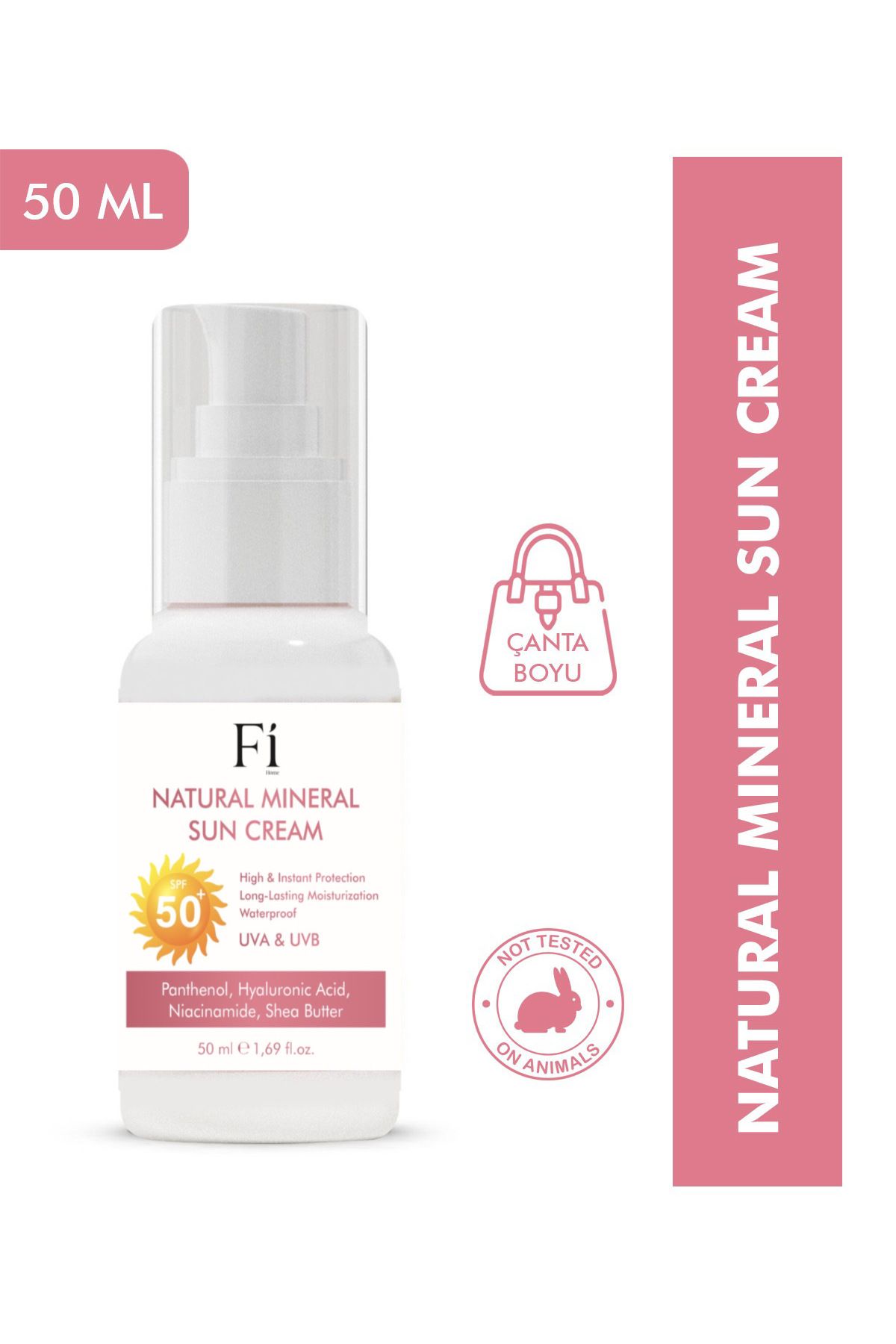 ضد آفتاب Spf50+ ضد آفتاب برای تمام پوست ها 50 میلی لیتر Fİ HOME