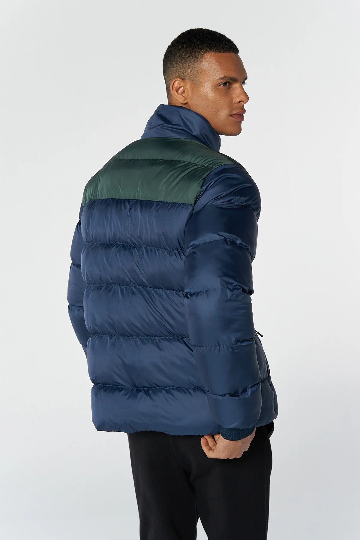 hummel-Ανδρικό παλτό με γιακά με όρθιο γιακά Navy Blue Timothy 4