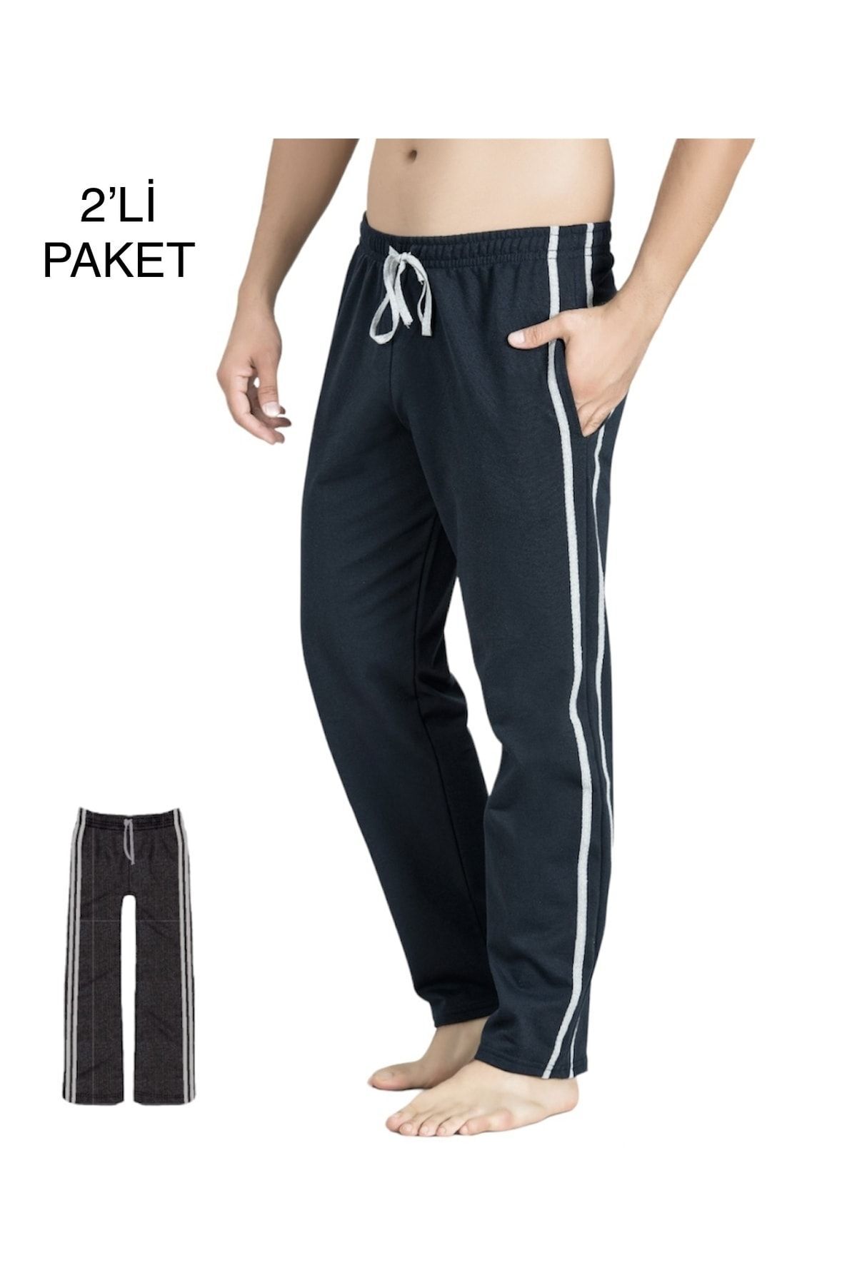 ByDon Erkek Tek Alt Çift Cepli Kordonlu 2'li Avantaj Paket