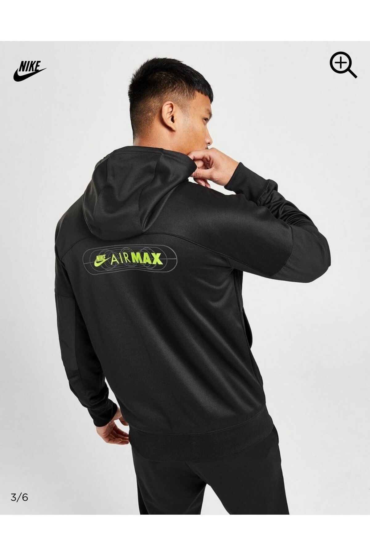 Nike Air Max Men s Black Hoodie Full Zip Sportswear Sweatshirt Trendyol