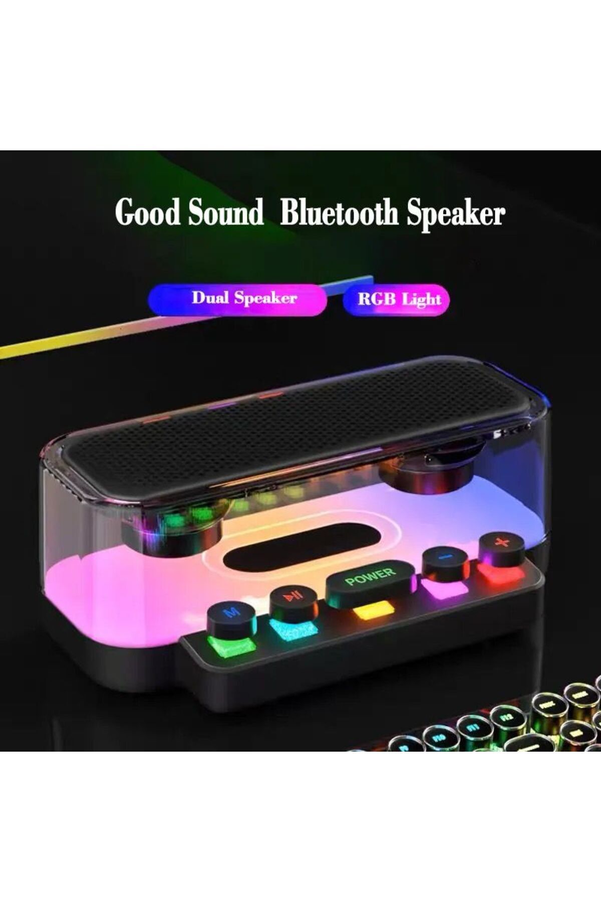 Rgb Işıklı Bluetoothlu Extra Bass Ses Bombası Yüksek Ses Vip Parti hoparlörü BTspeaker 5