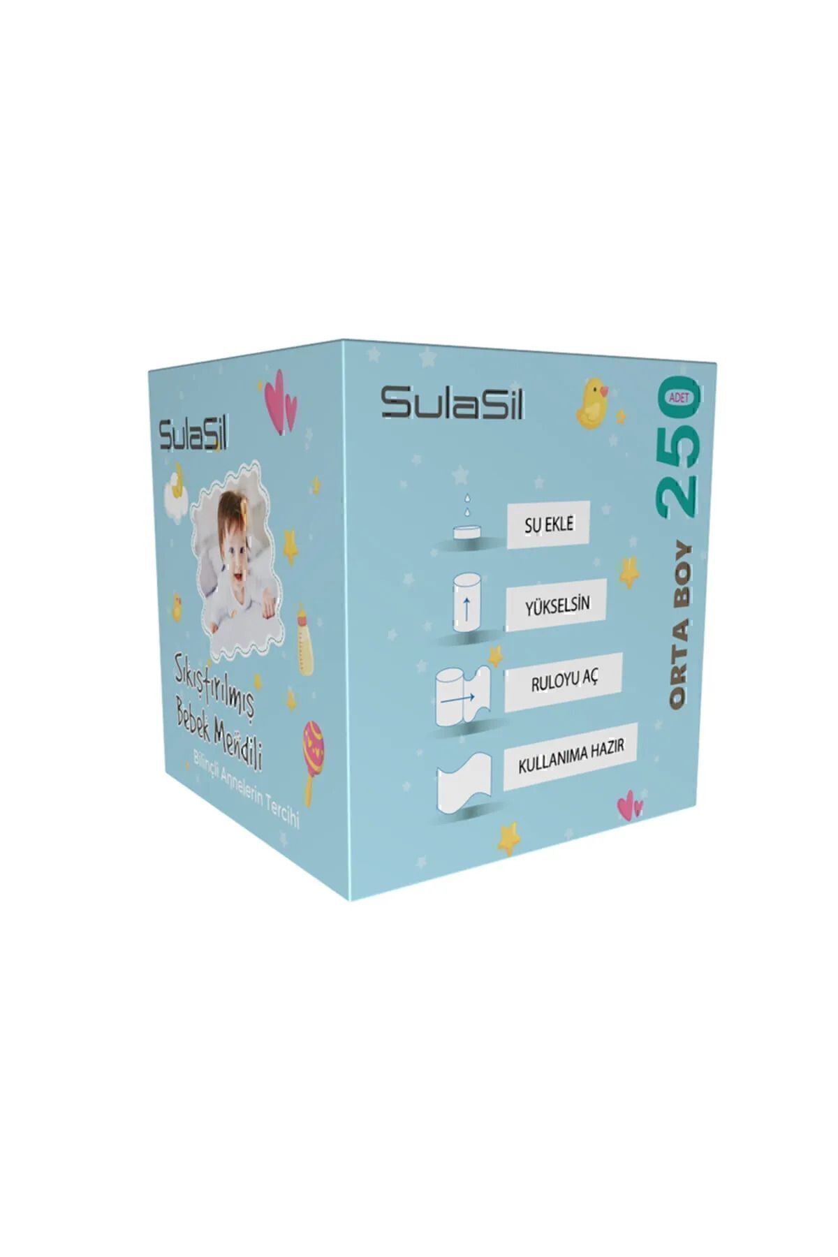 SulaSil Bebek Mendili 250 Adet fotoğrafı 4 (önizleme)
