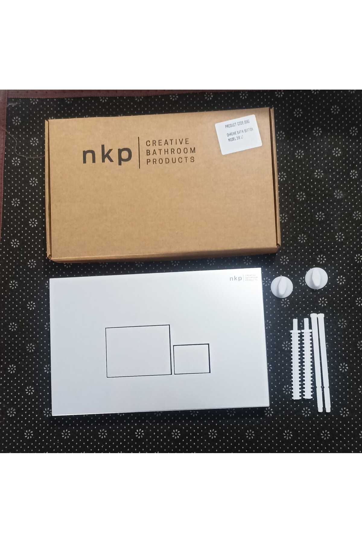 Tema nkp gömme rezervuar kumanda paneli basma butonu mat gri