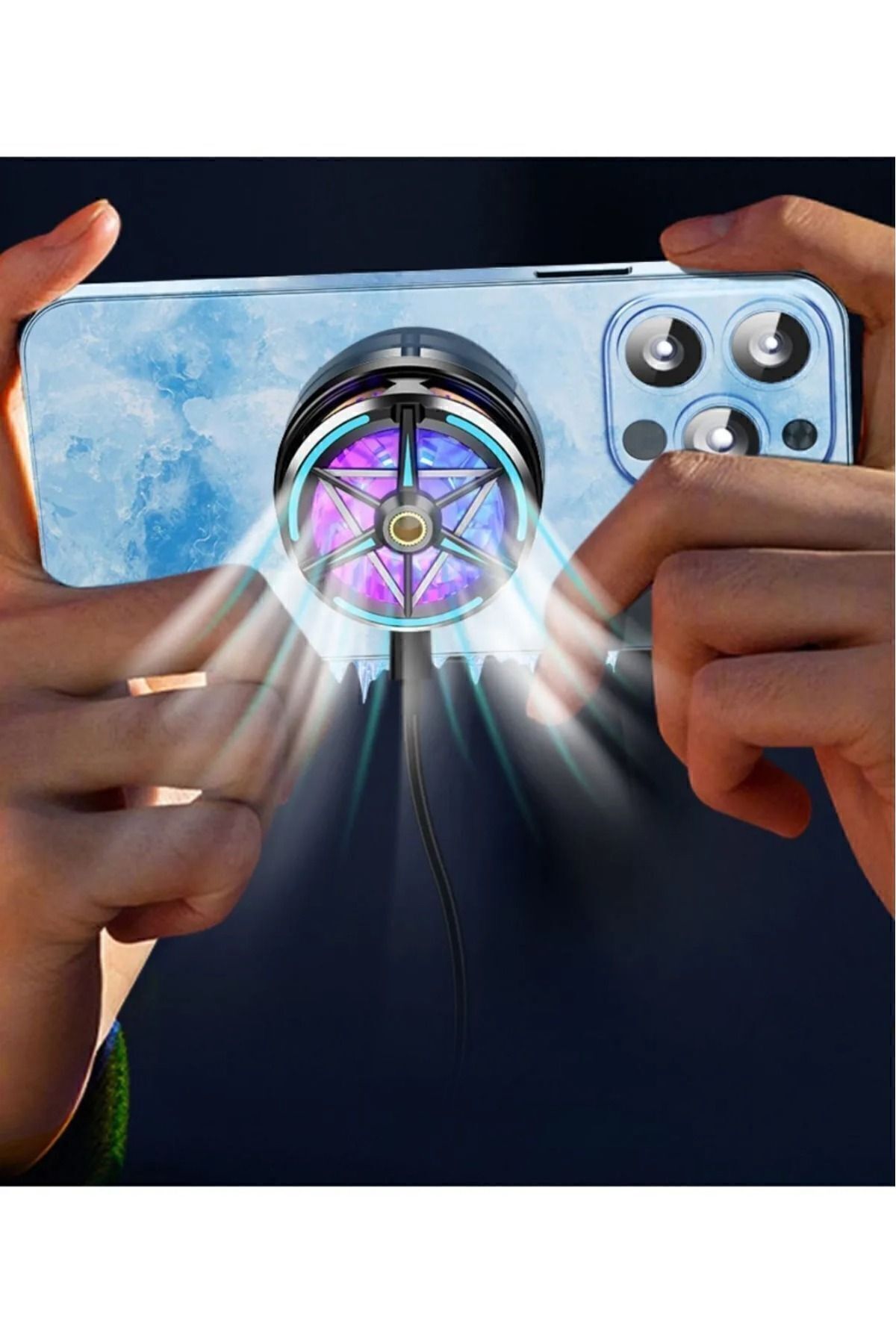 Mıknatıslı Telefon Sessiz Soğutma Fanı Radyatör Soğutucu Ios Android Pubg Gaming Soğutucu 3