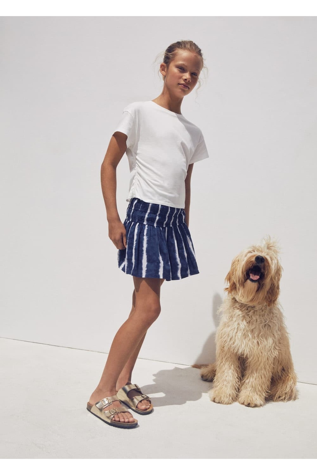 دامن دخترانه مانگو کیدز MANGO Kids اورجینال دخترانه کد کالا 67037918 - تصویر 5