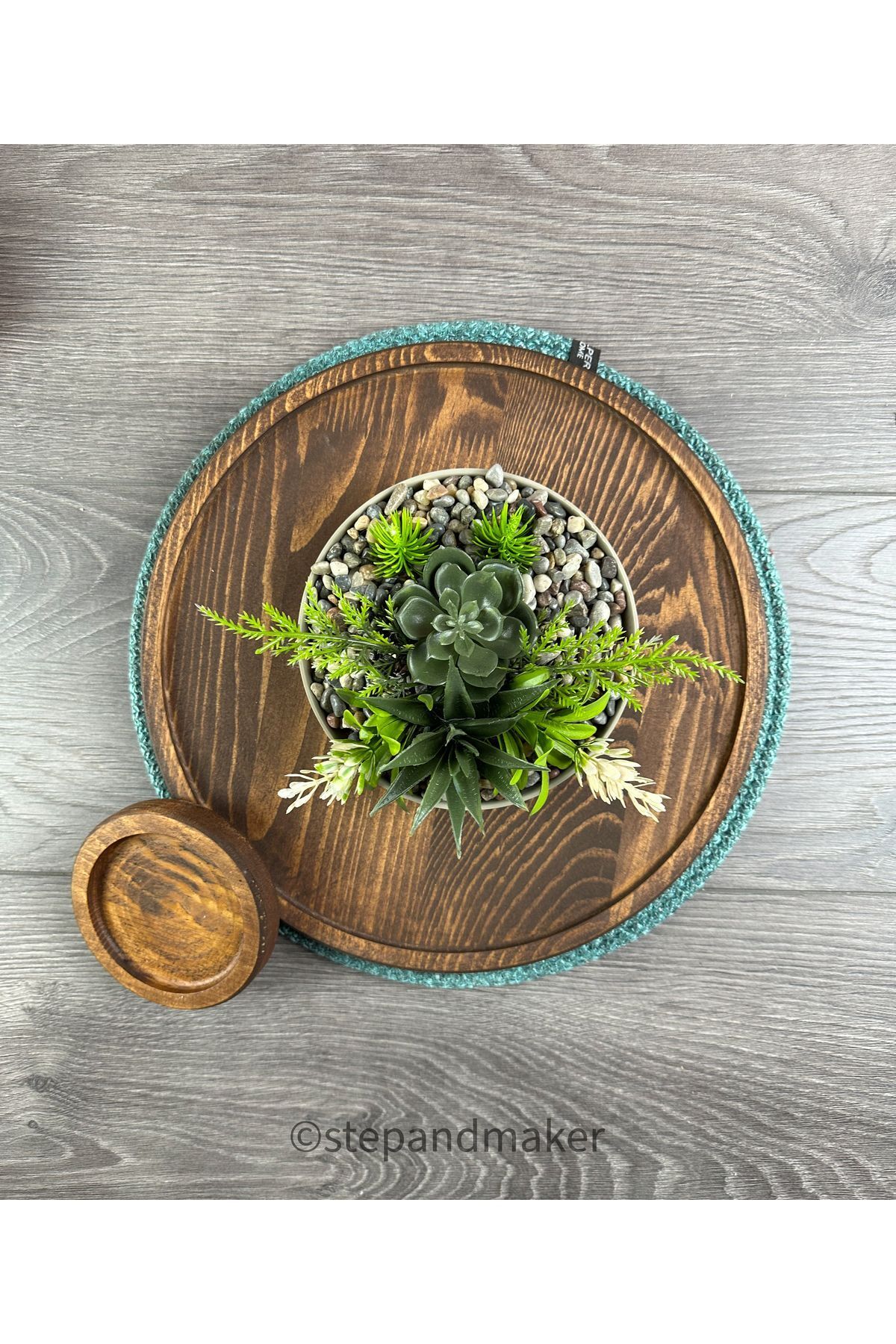 Step and Maker-Wooden Large Size Presentation Plate - 1