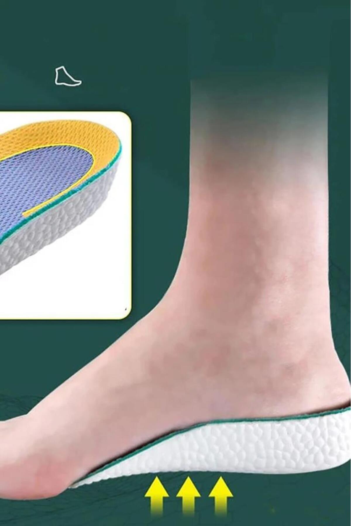 1.5 cm Kadın Gizli Topuk Yükseltici Boy Uzatıcı Ortopedik Tabanlık Köpük Ayakkabı Tabanlığı 6