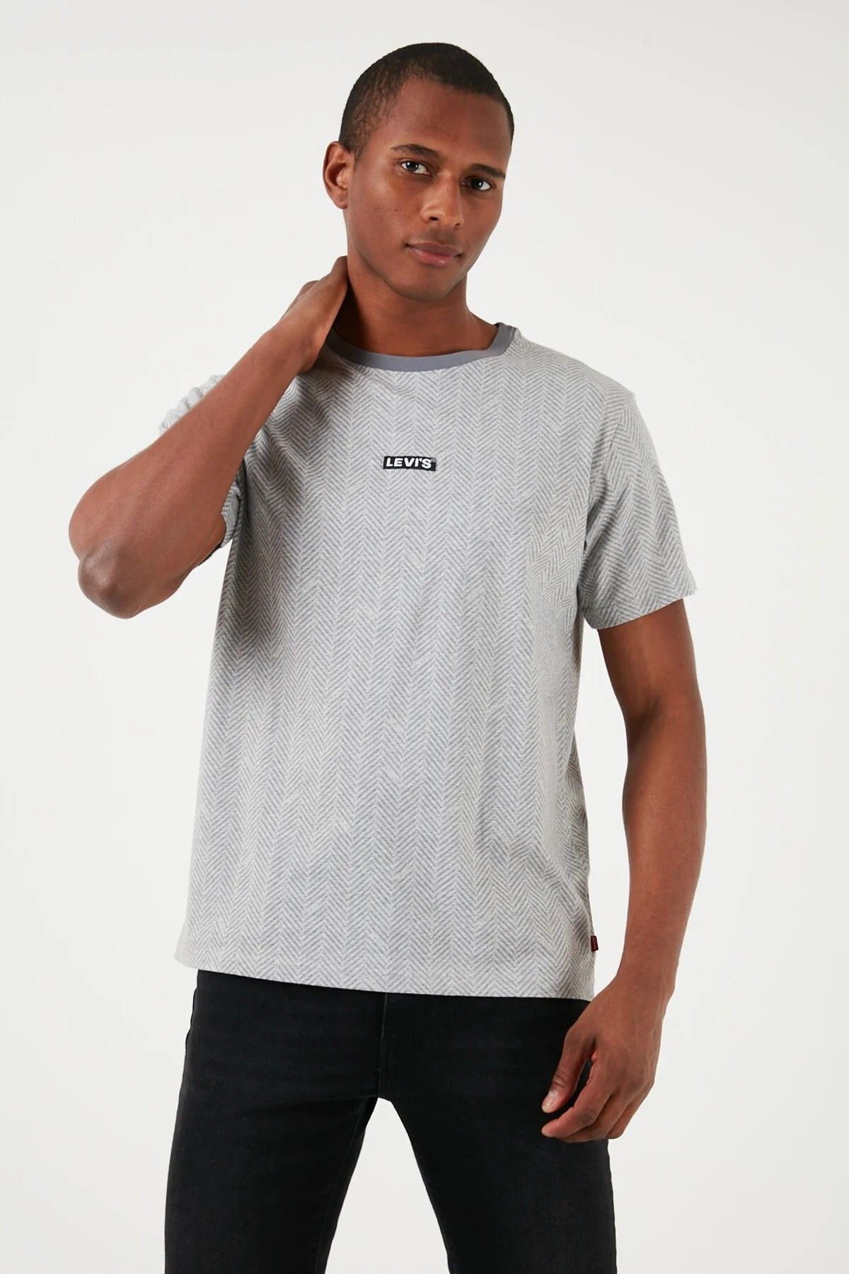 تی شرت خاکستری مردانه A7772 0002 اورجینال Levi's