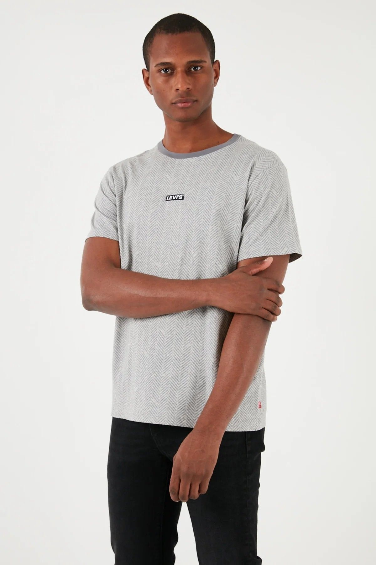 تی شرت خاکستری مردانه A7772 0002 اورجینال Levi's