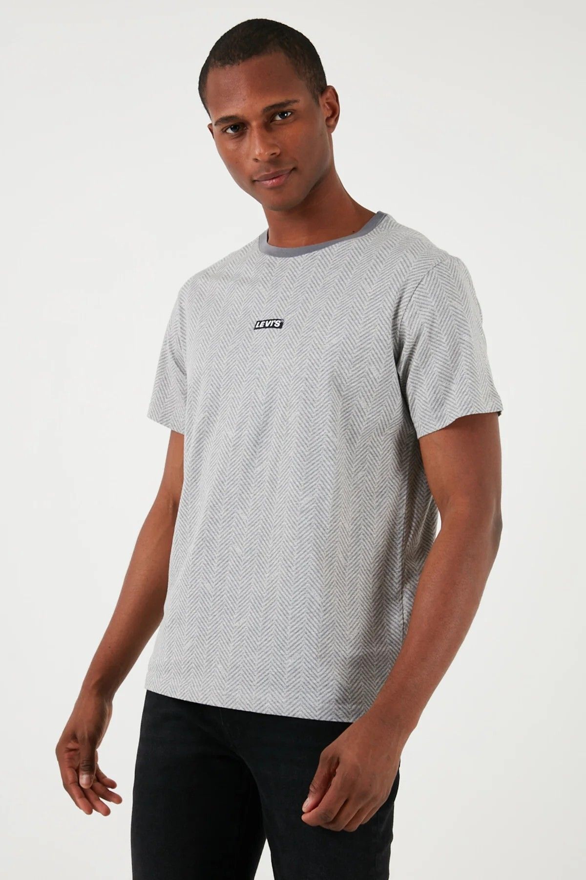 تی شرت خاکستری مردانه A7772 0002 اورجینال Levi's