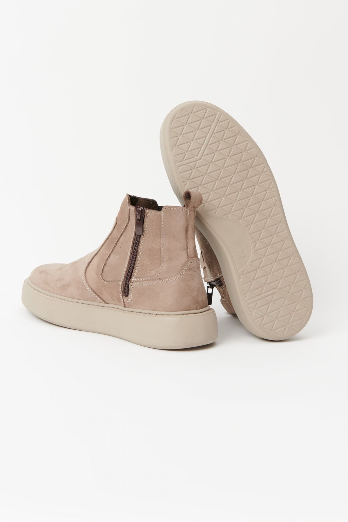 ALTINYILDIZ CLASSICS-Ανδρικές Μπεζ Χειμερινές Casual 100% Δερμάτινες Μπότες 4