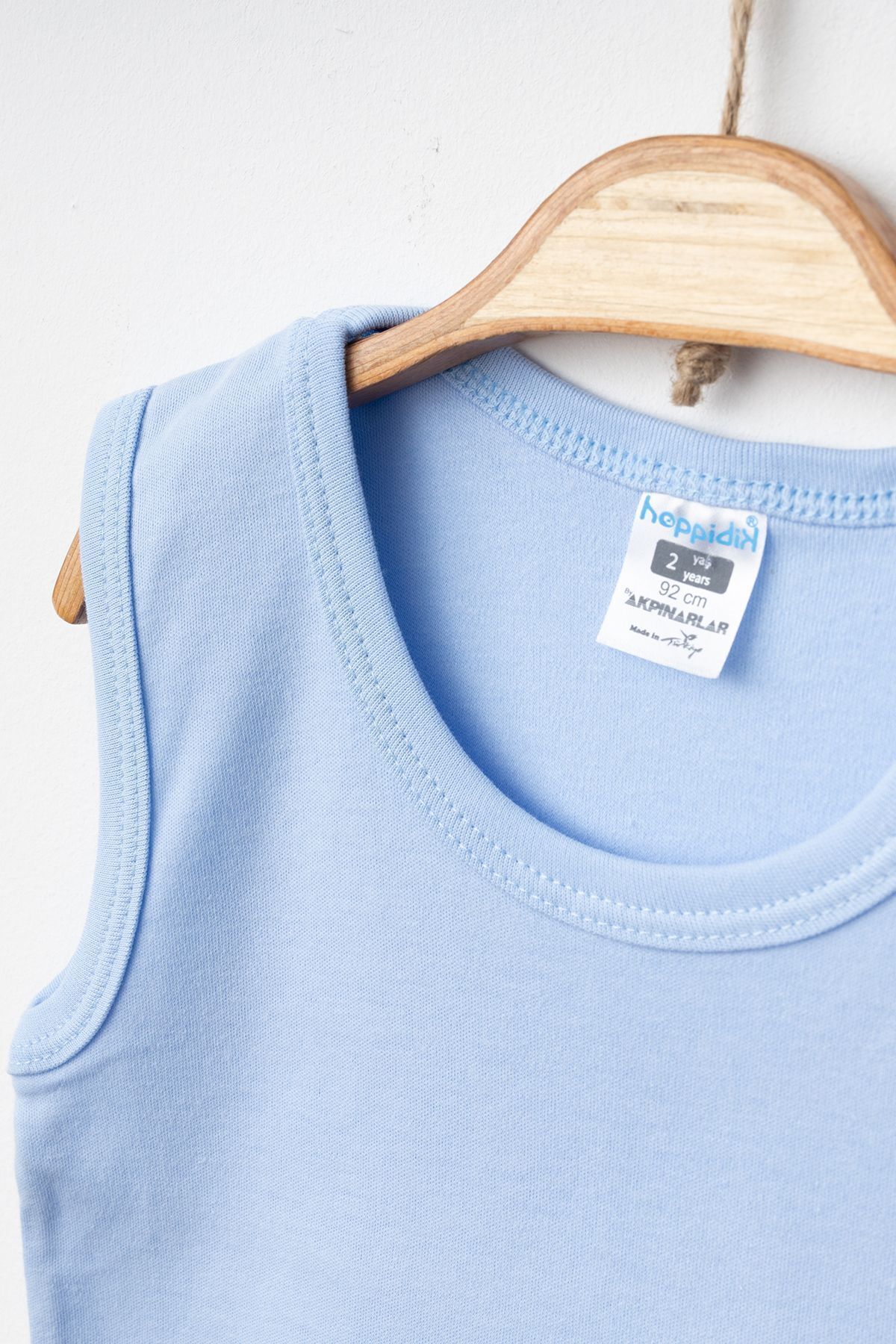 بادی نوزادی پسرانه – دخترانه آبی Hoppidik | Askılı Basic Body Seti اورجینال - تصویر 3