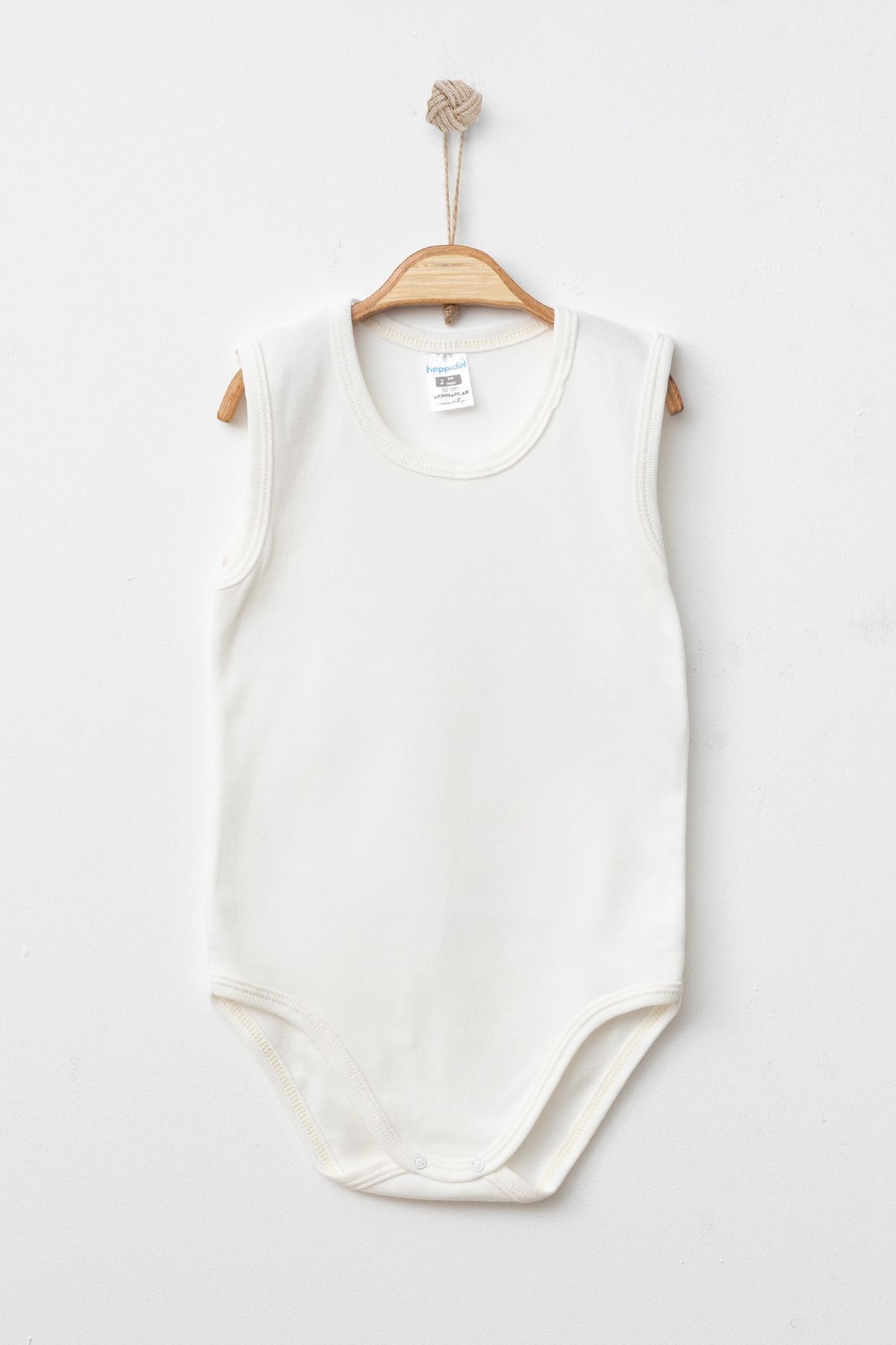 Hoppidik Bisiklet Yaka 5'li Çıtçıtlı Askılı Kolsuz Atlet Premium Bebek Body Zıbın Seti  Hediyelik %100 Pamuk fotoğrafı 2 (önizleme)