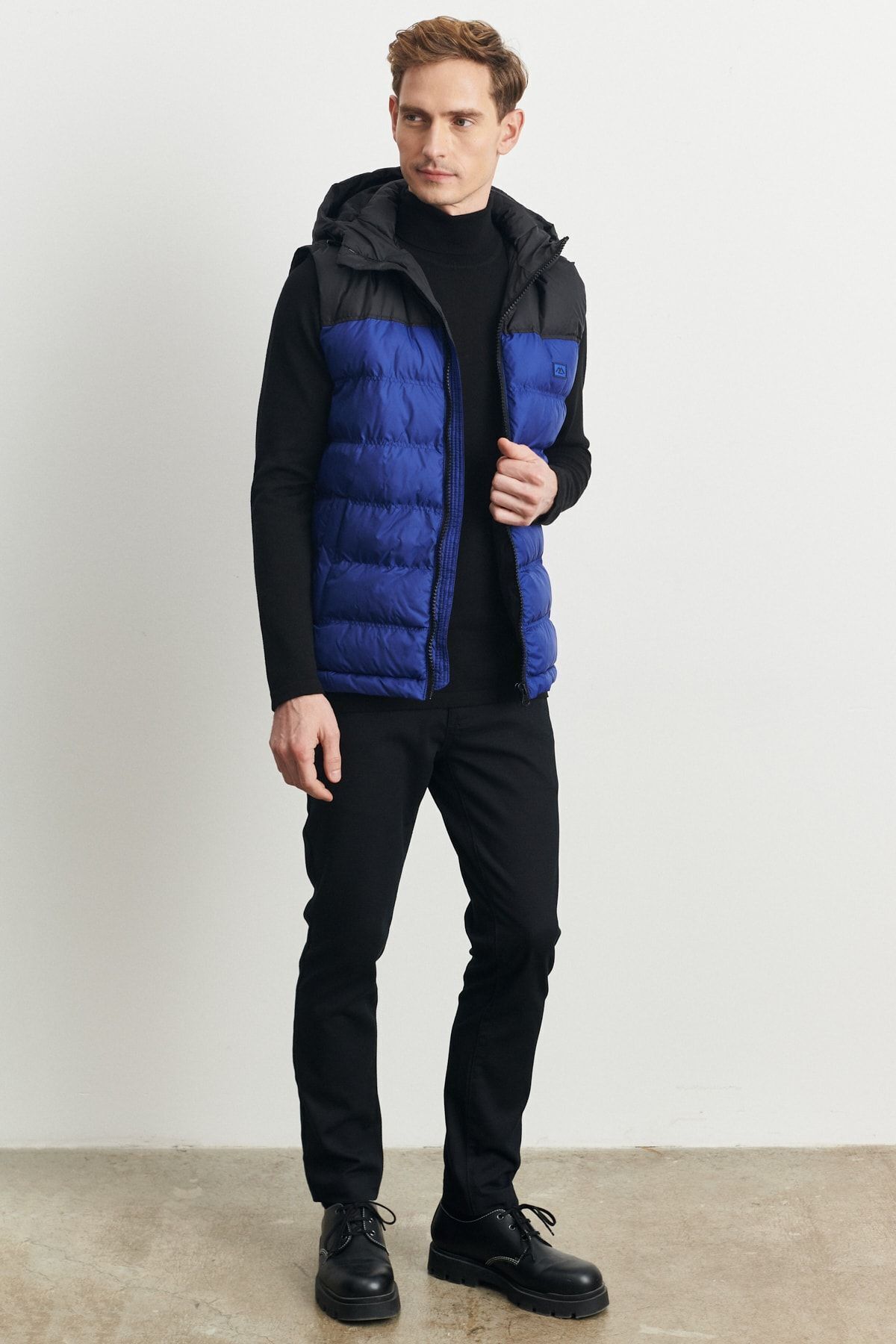 AC&Co / Altınyıldız Classics-Чоловічий жовтий надувний жилет Saks Standard Fit Regular Fit з капюшоном 2