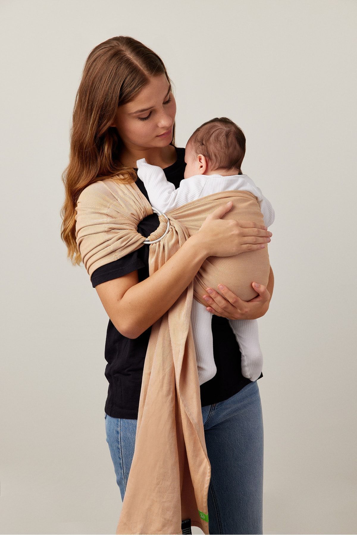 Pure Carrier Keten Bebek Taşıma Şalı, Ayarlanabilir Halkalı Sling Bebek Kangru, Ana Kucağı fotoğrafı 5 (önizleme)