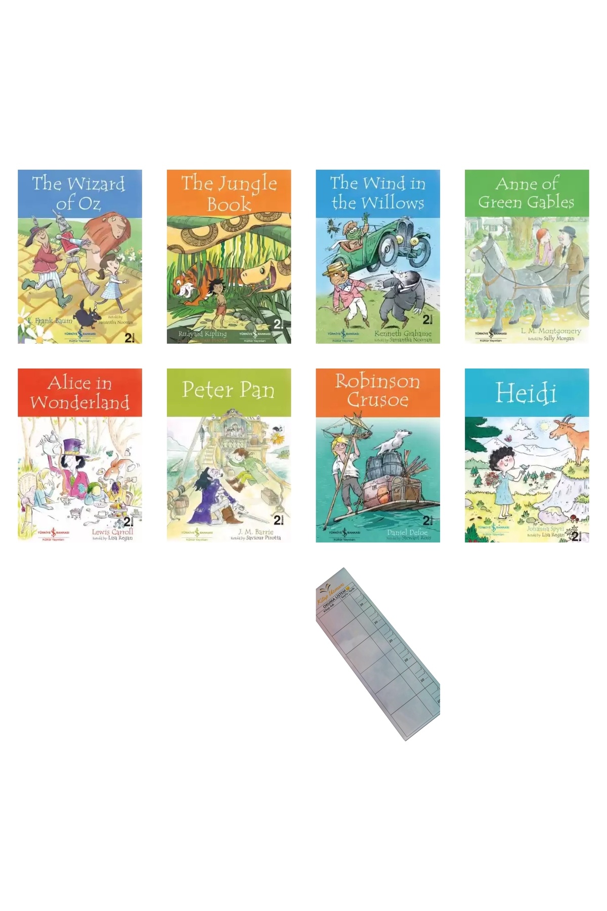 TÜRKİYE İŞ BANKASI KÜLTÜR YAYINLARI 8-13 Yaş İngilizce Çocuk Klasikleri Hikaye Seti 8li/English Stories For Children/+Okuma Takip Ayracı