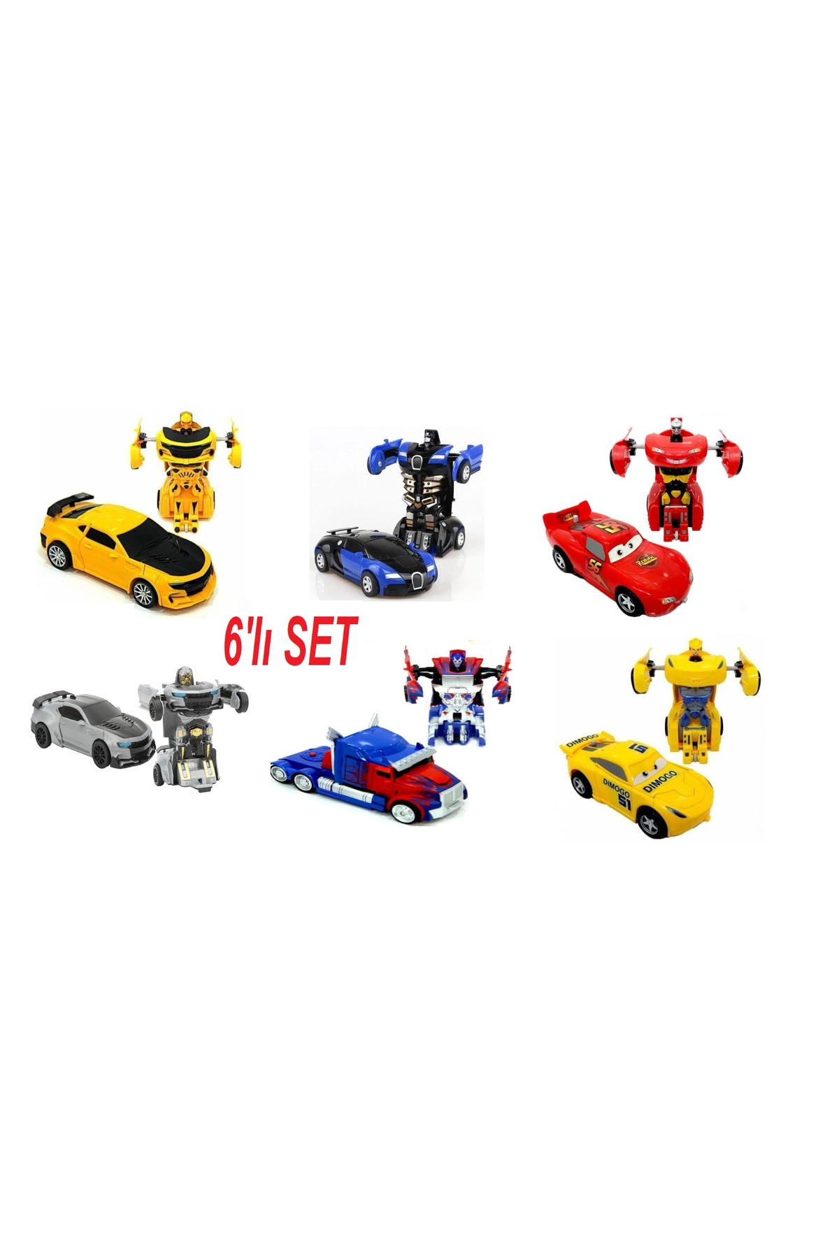 TURKAFONE Bumblebee Optimus Prime Şimşek Mcqueen Bugatti Cruz