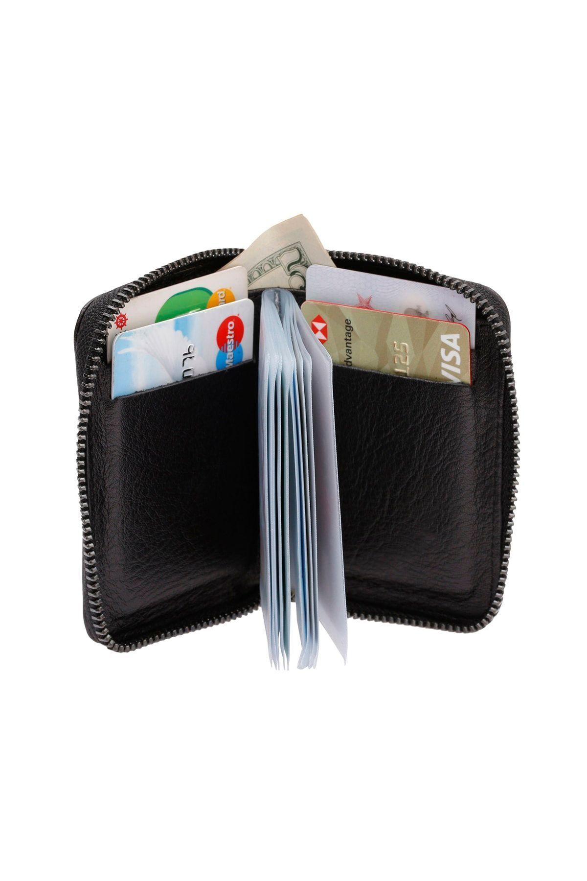 کیف پول مردانه و زنانه WEST POLO GENUAL چرمی یونیسکس ZIPPERED CARD Westpolo
