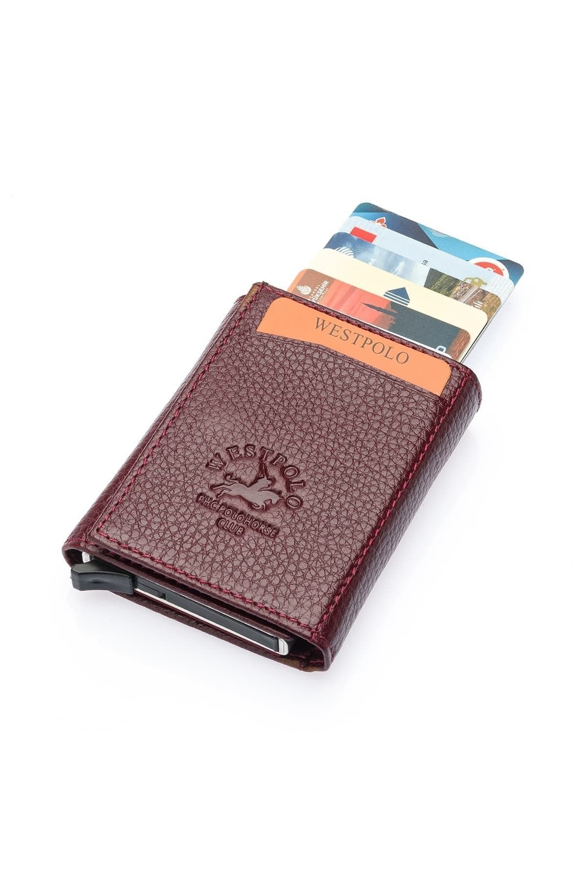 Westpolo-Men's Claret Red Wallet Try5550 4