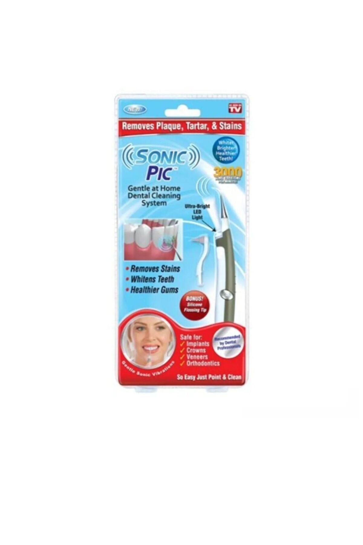 محصولات سفیدکننده دندان SONIC PIC SOFT ULTRASONIC DENTAL TARTAR PLATO CALEING HONE UPEKA