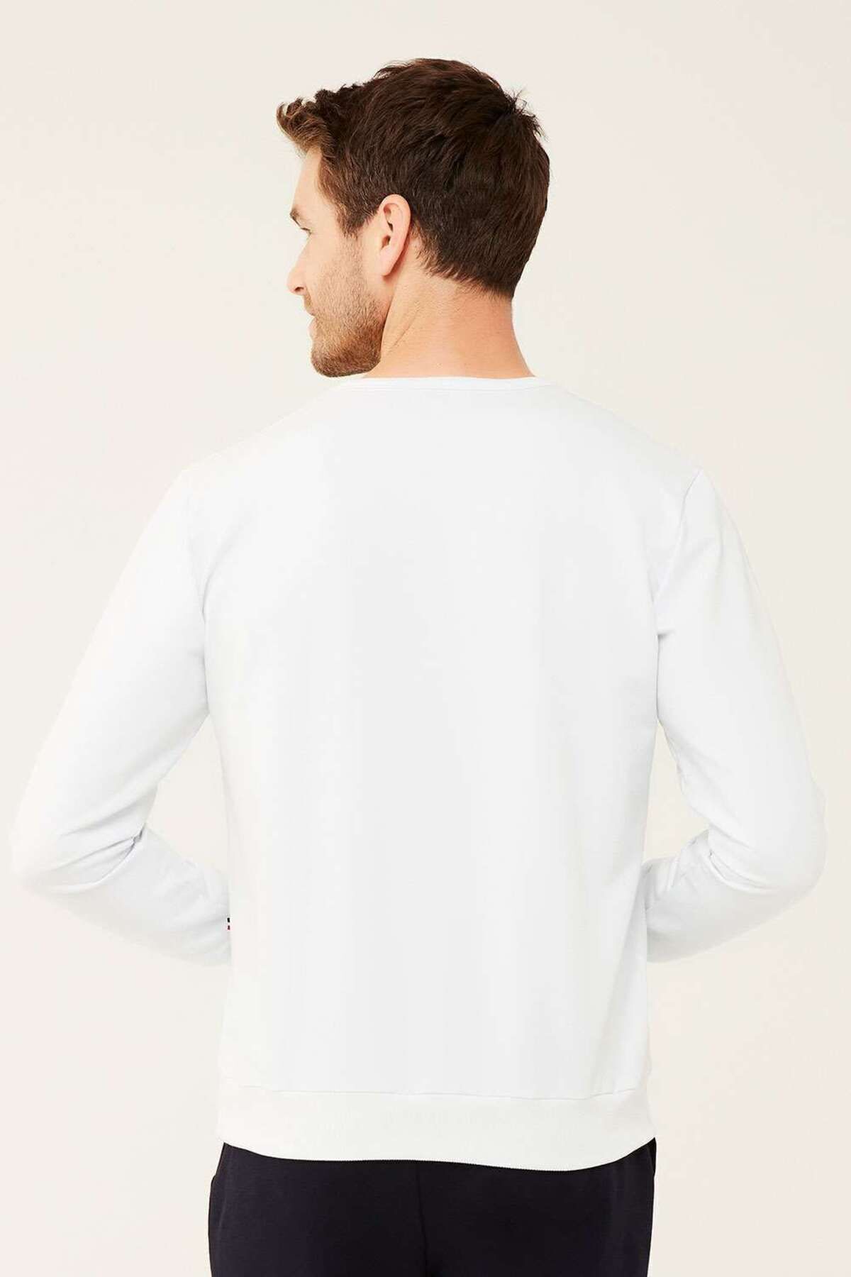 سویشرت مردانه سفید یو اس پولو | 18468 اورجینال - تصویر 3